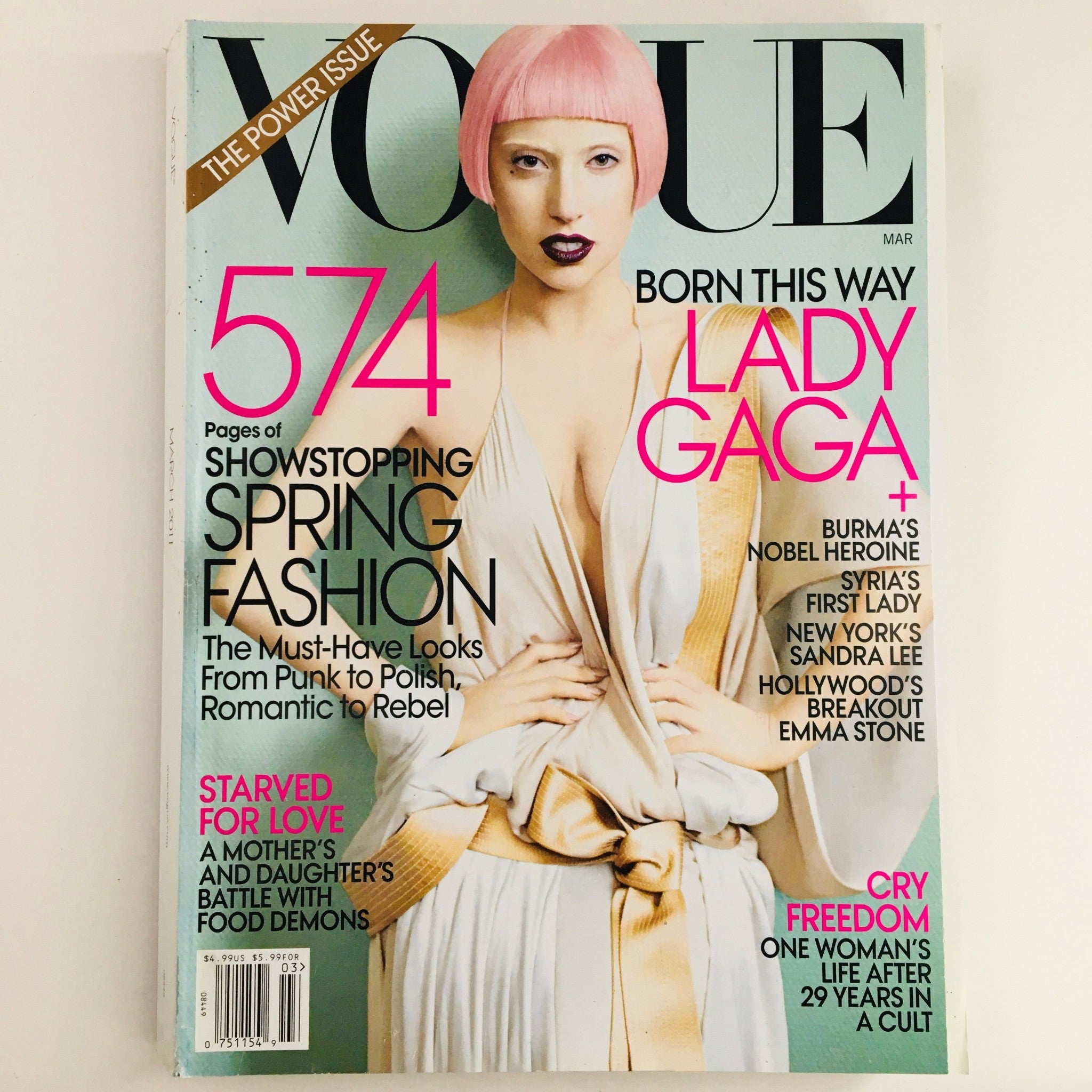 Vogue Magazine March 2011 American Singer-Songwriter Lady Gaga, No Label