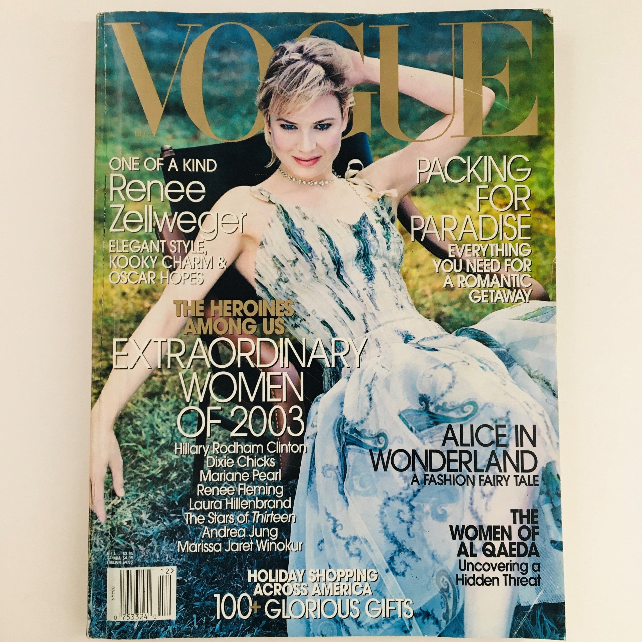 Vogue Magazine December 2003 American Actress Renée Zellweger, No Label