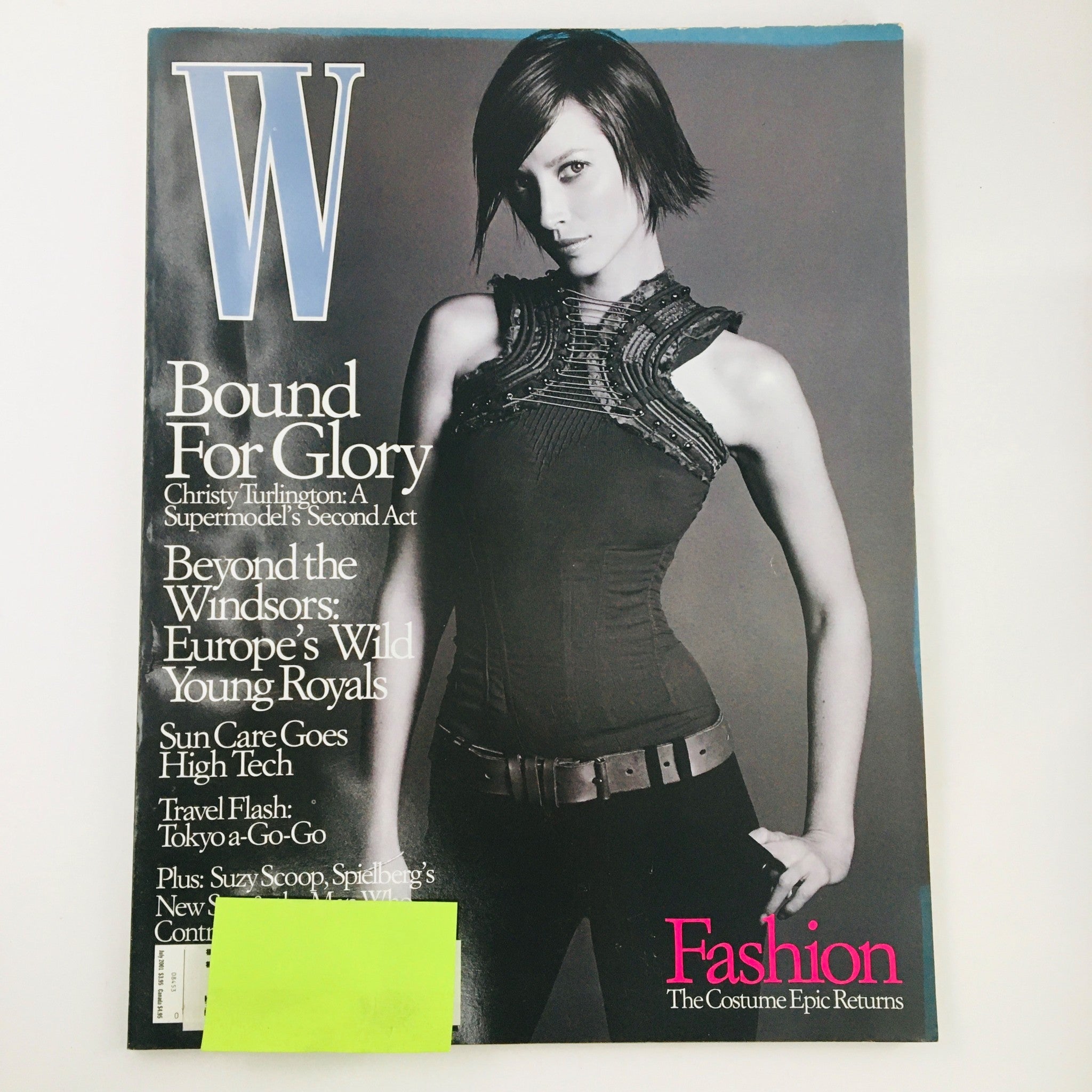 W Magazine July 2001 Supermodel Christy Turlington in Crowning Moments