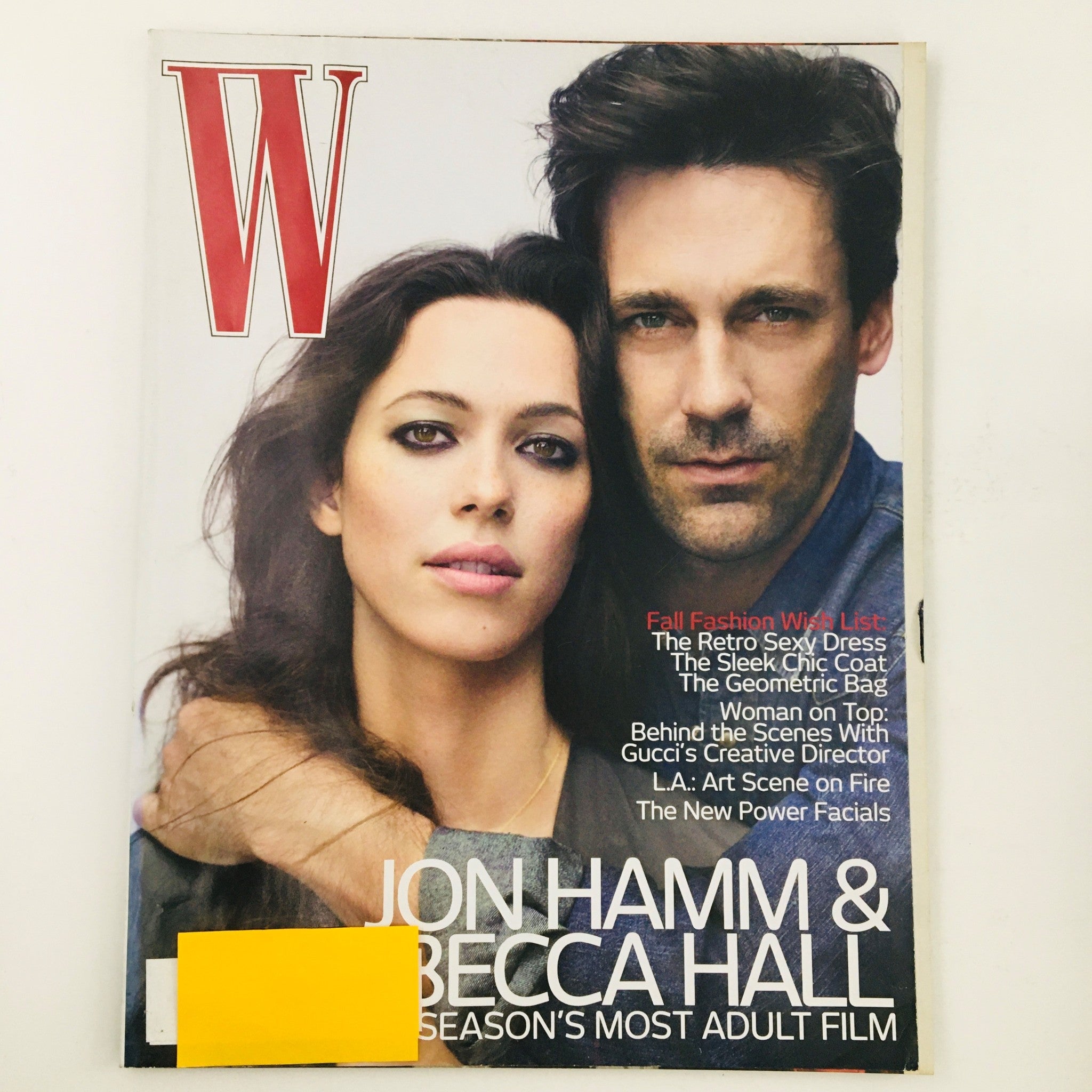 W Magazine August 2010 Actors John Hamm & Becca Hall & Fall's Finest Issue