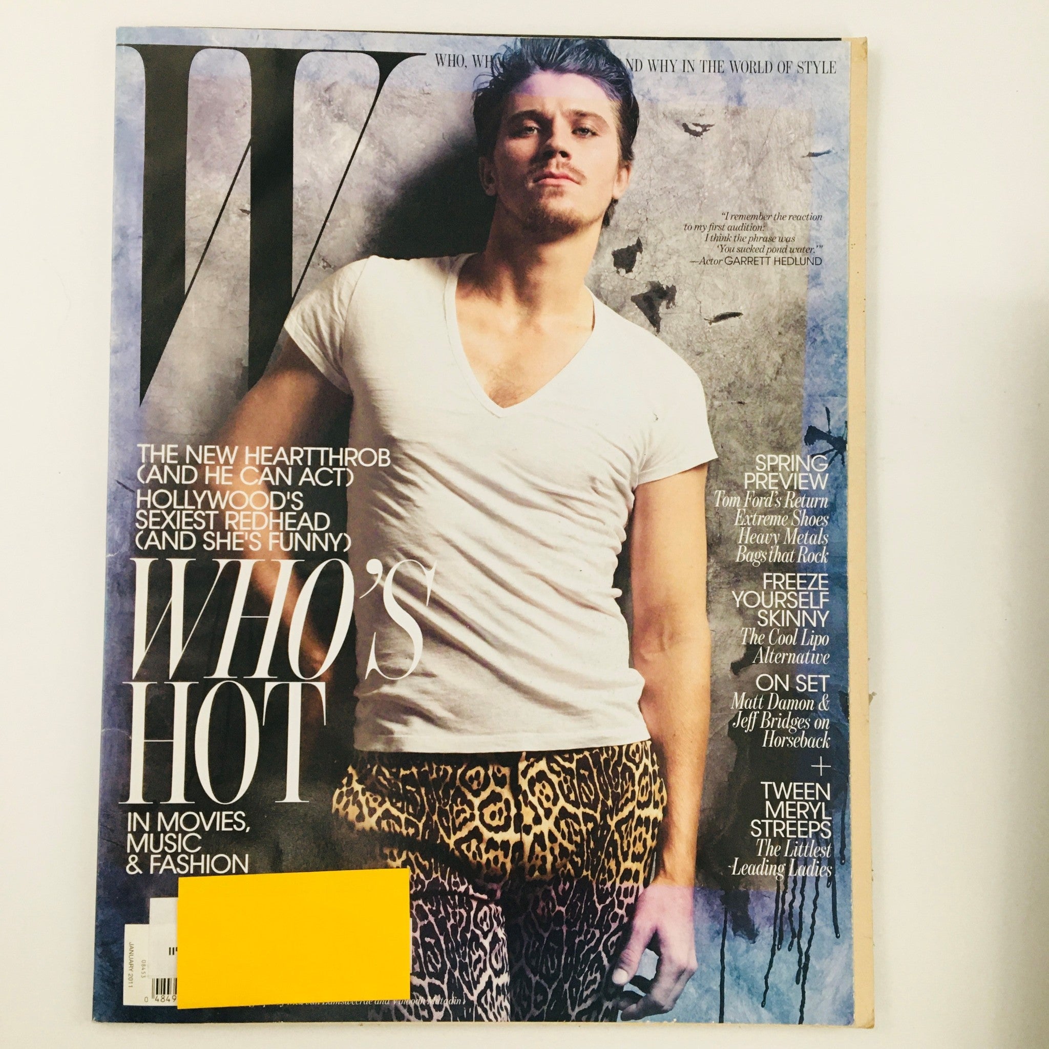 W Magazine January 2011 American Actor Garrett Hedlund The New Heartthrob