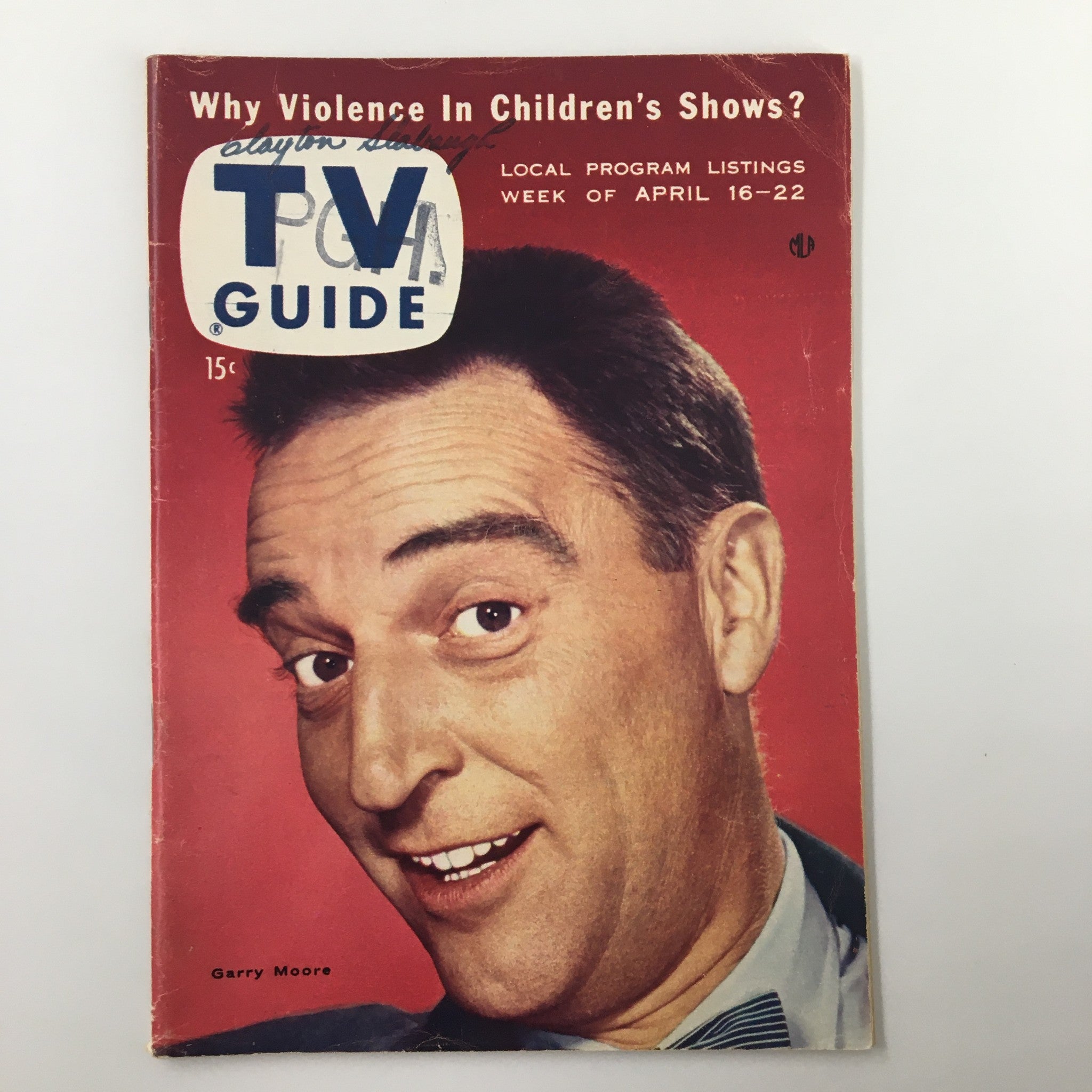 TV Guide Magazine April 16 1955 Gary Moore Pittsburgh Edition No Label