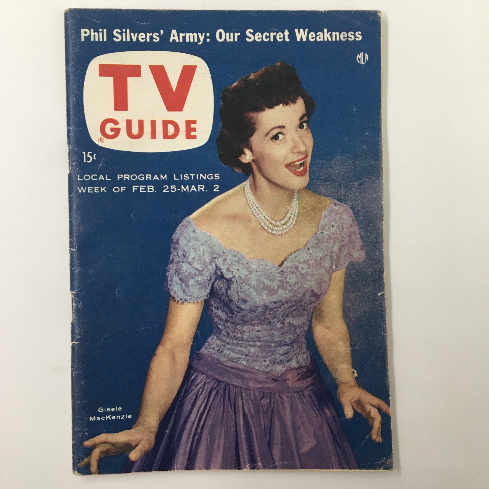 TV Guide Magazine February 25 1956 Gisele MacKenzie Pittsburgh Edition No Label