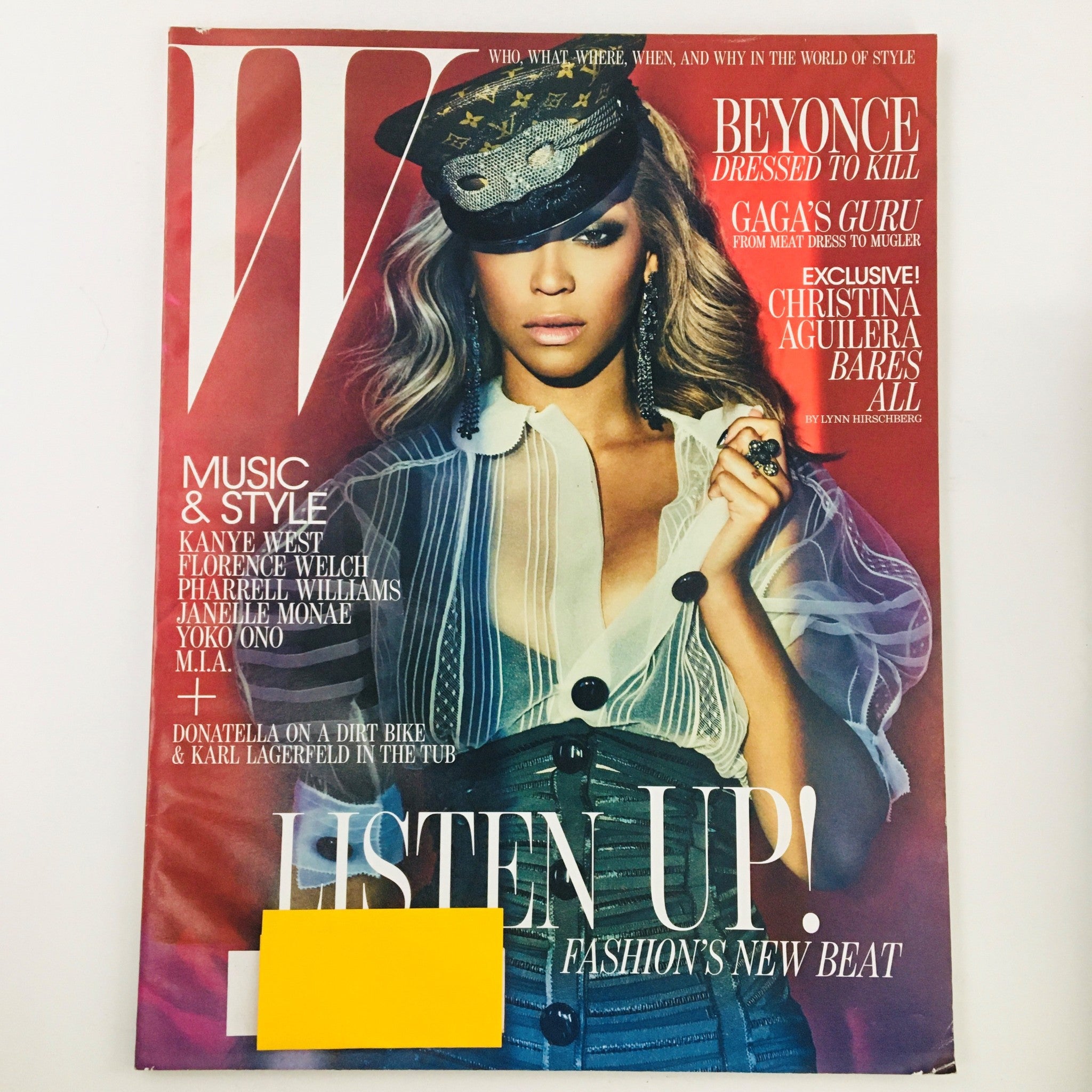 W Magazine July 2011 Singer-Songwriter Beyoncé Dressed To Kill & Listen Up Issue