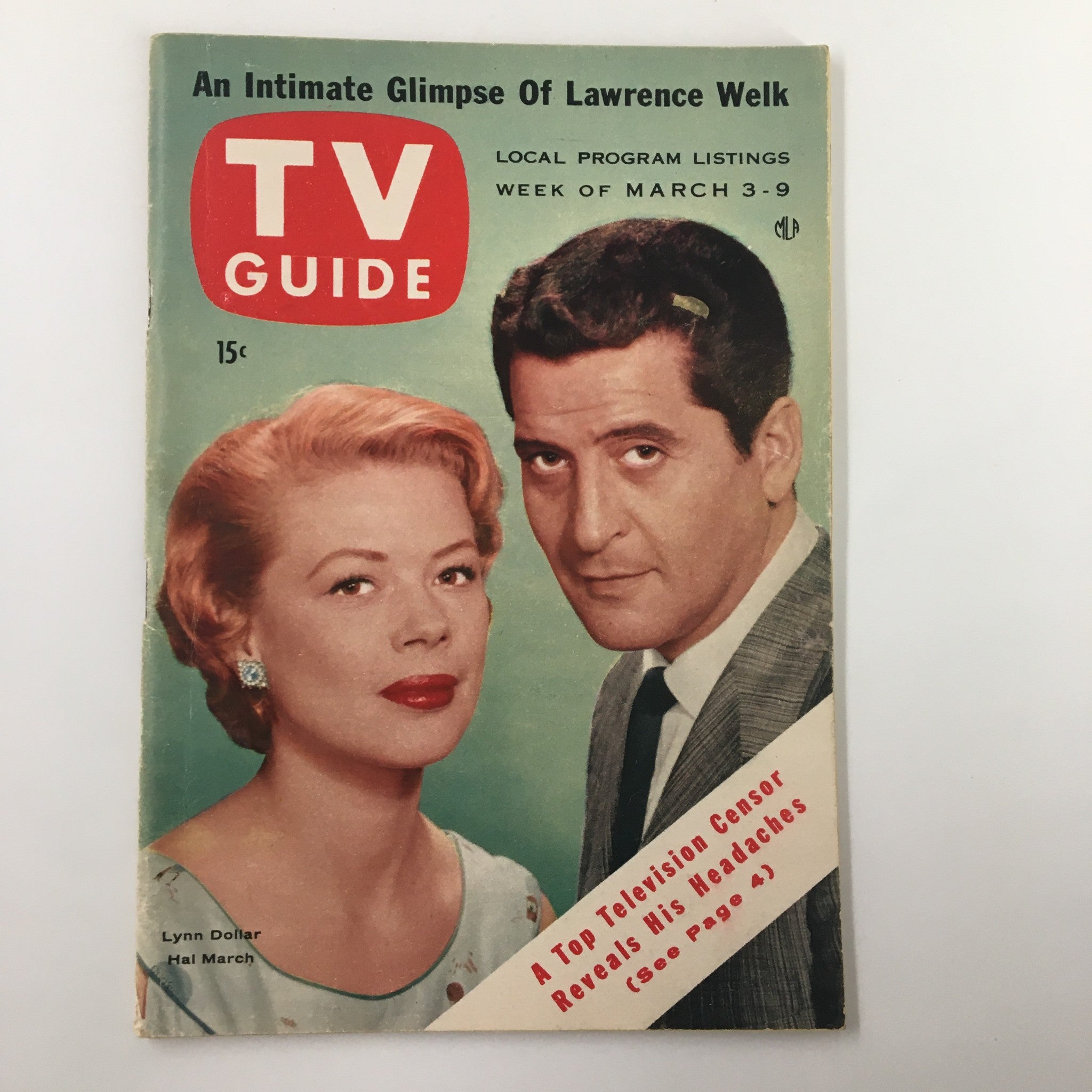 TV Guide Magazine March 3 1956 Lynn Dollar & Hal March Pittsburgh Edition