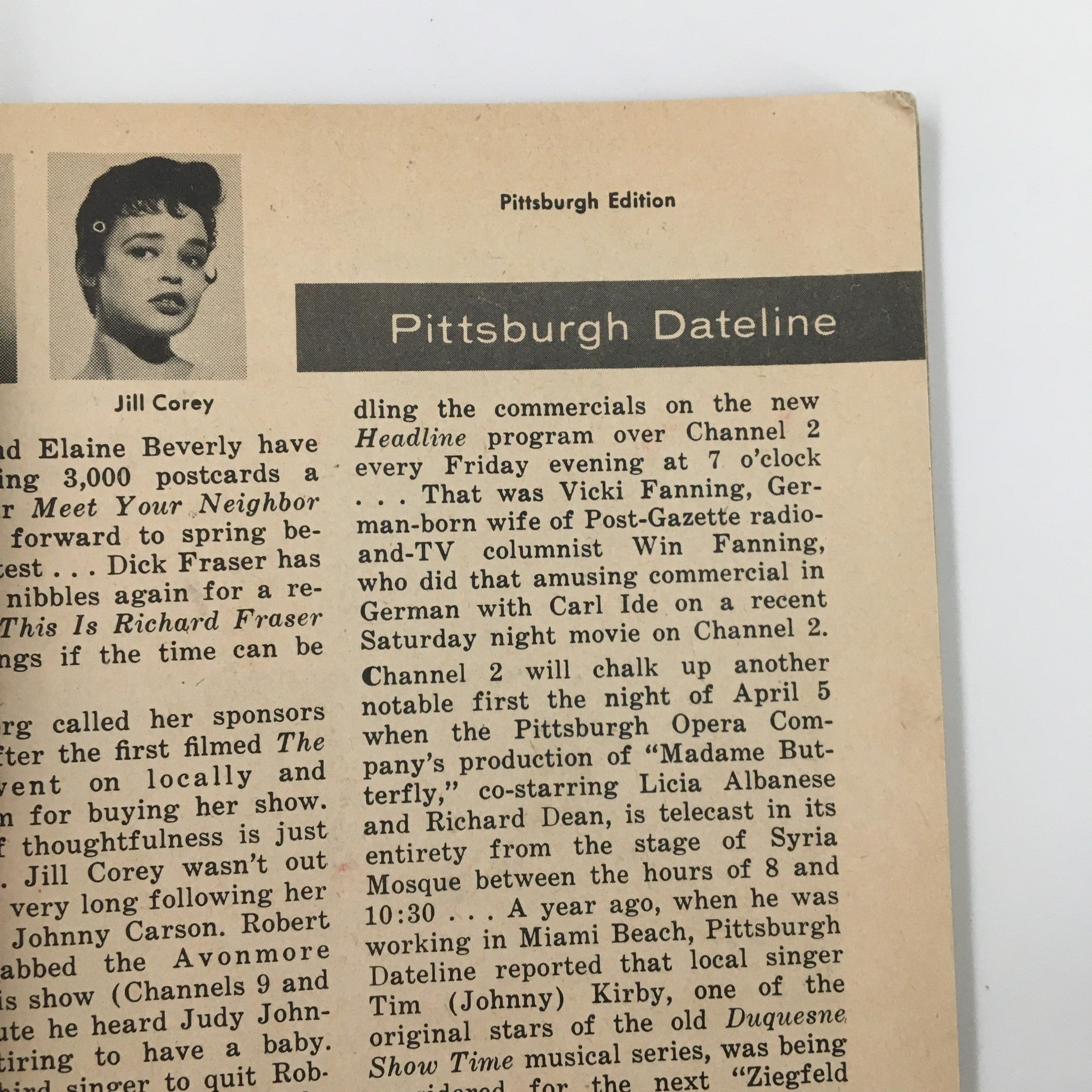 TV Guide Magazine March 10 1956 Frances Rafferty & Spring Pittsburgh Edition