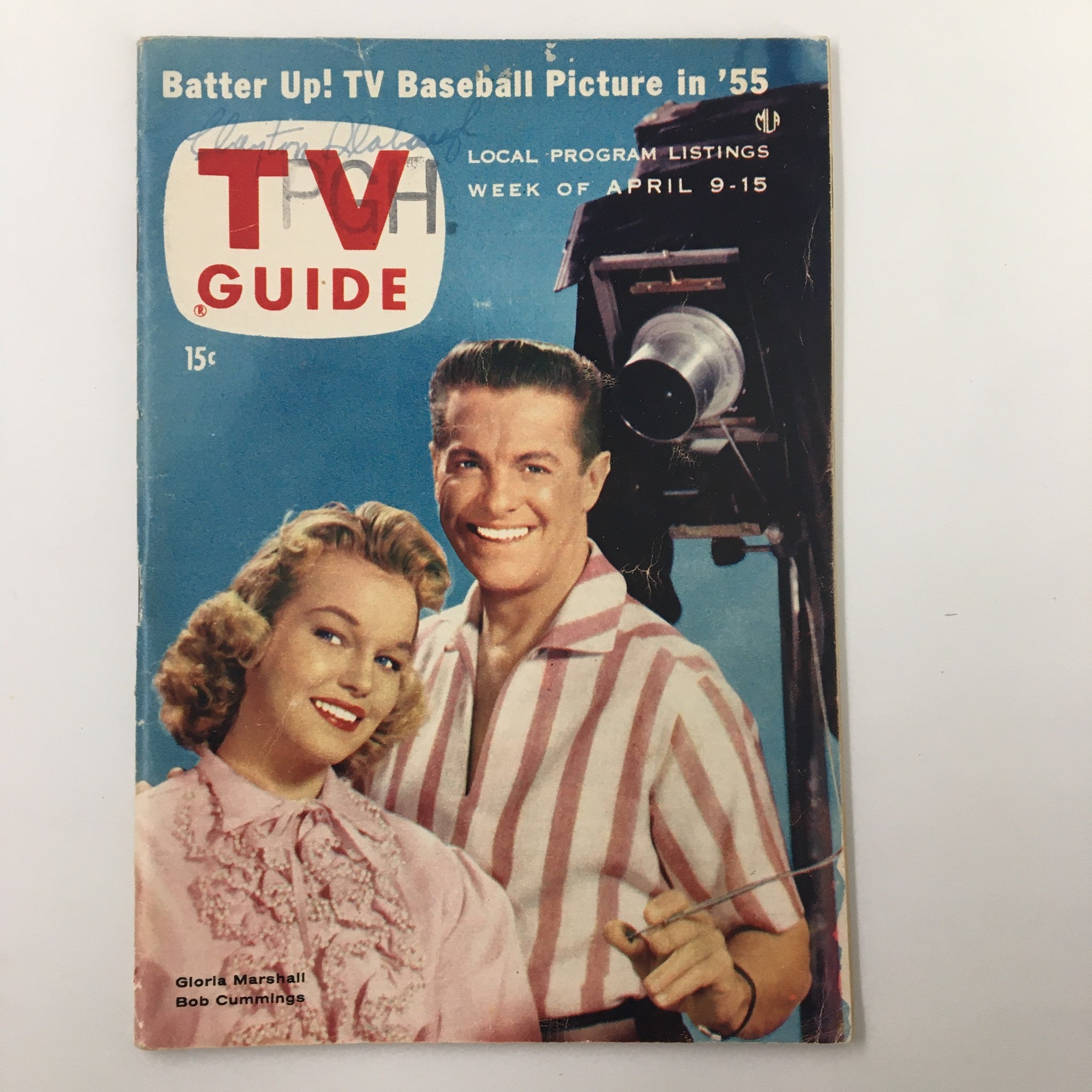 TV Guide Magazine April 9 1955 Gloria Marshall, Bob Cummings Pittsburgh Edition