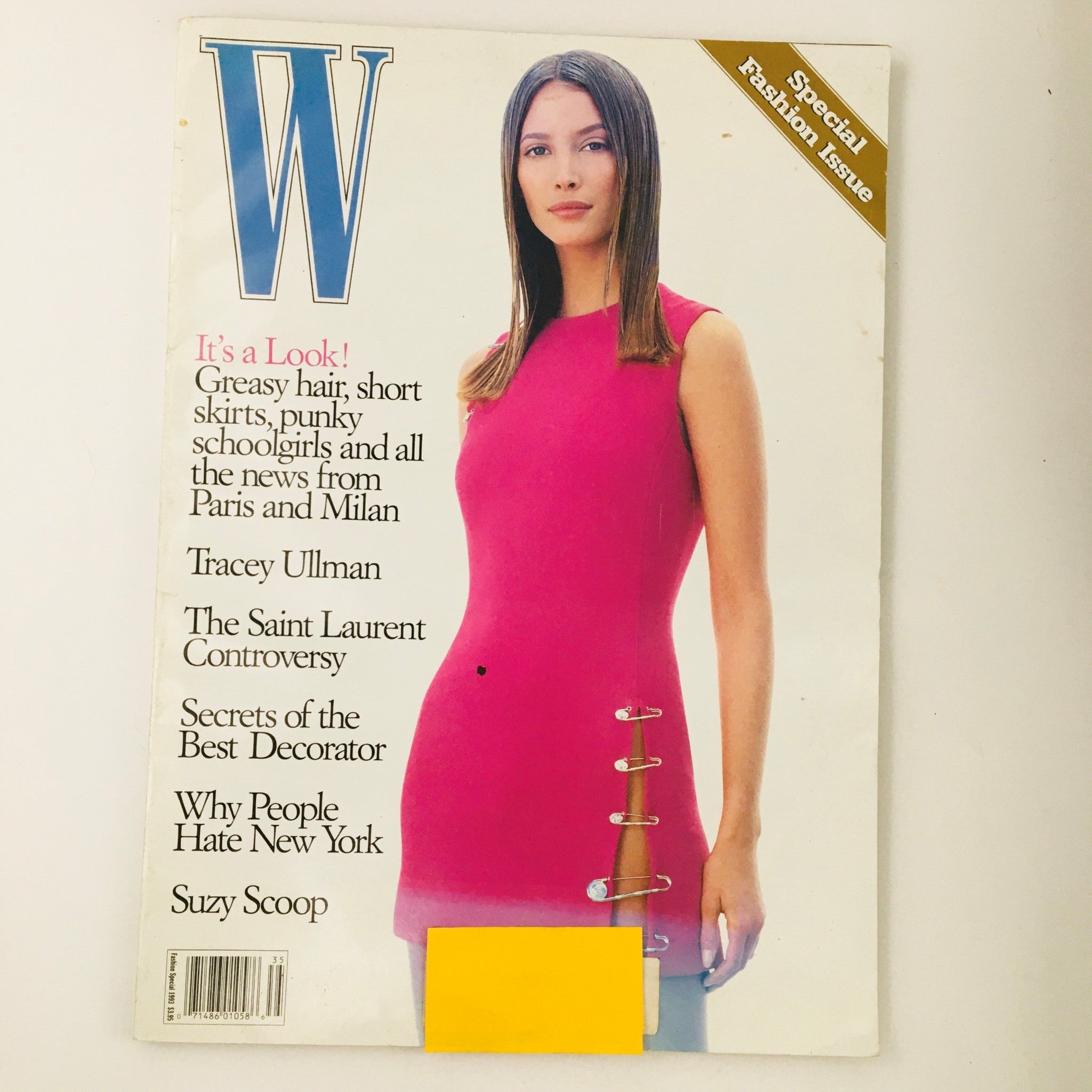 W Magazine Fashion Special 1993 Supermodel Christy Turlington Plus Tracey Ullman