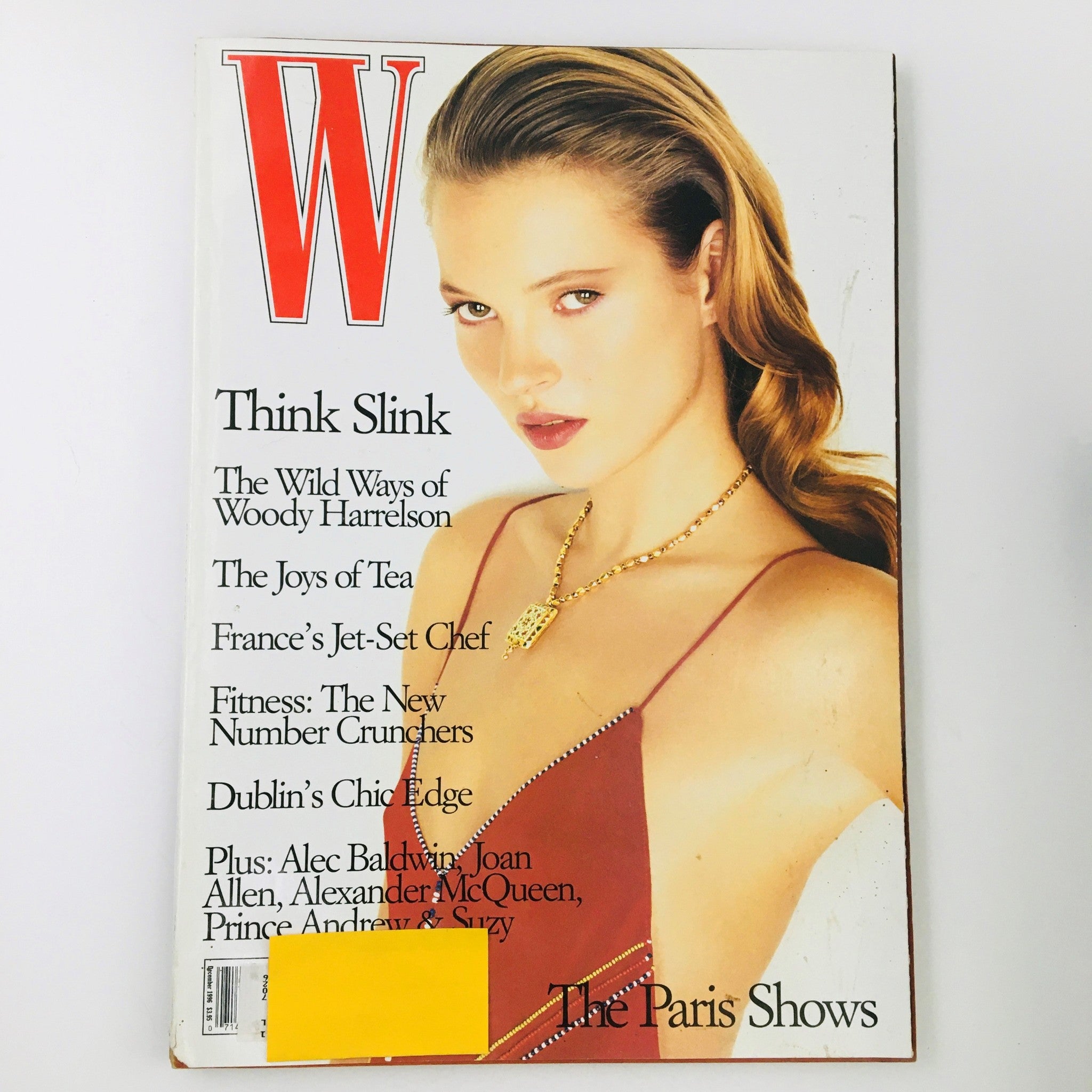 W Magazine December 1996 English Supermodel Kate Moss Plus Alec Baldwin Feature