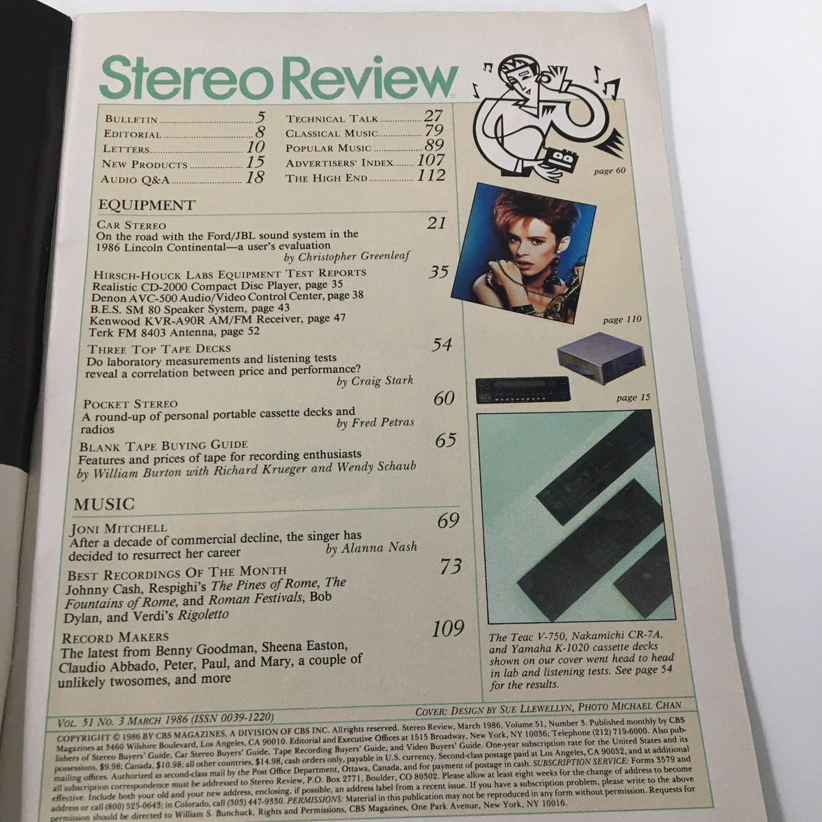 Stereo Review March 1986 Classic Magazine