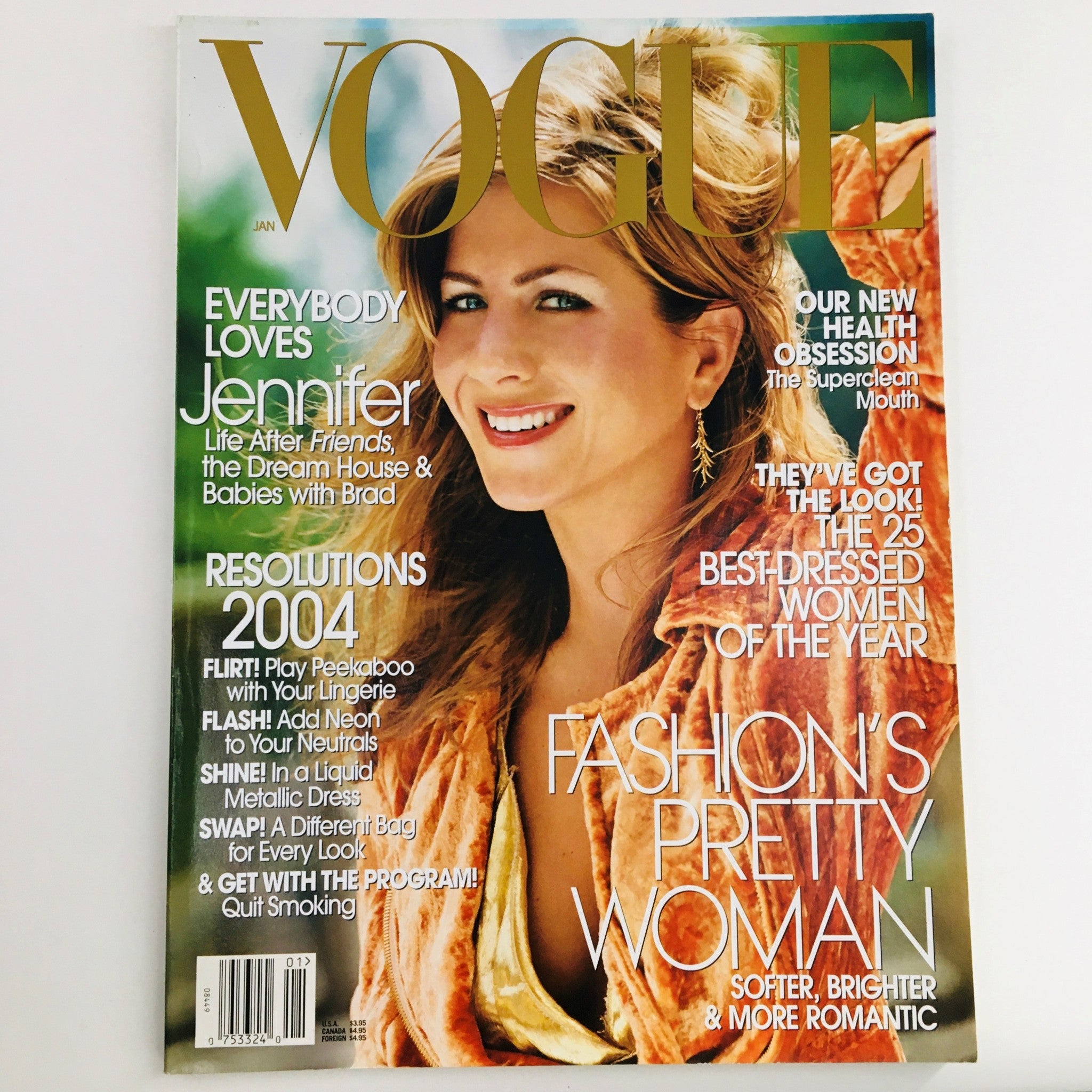 Vogue Magazine January 2004 American Actress Jennifer Aniston, No Label VG