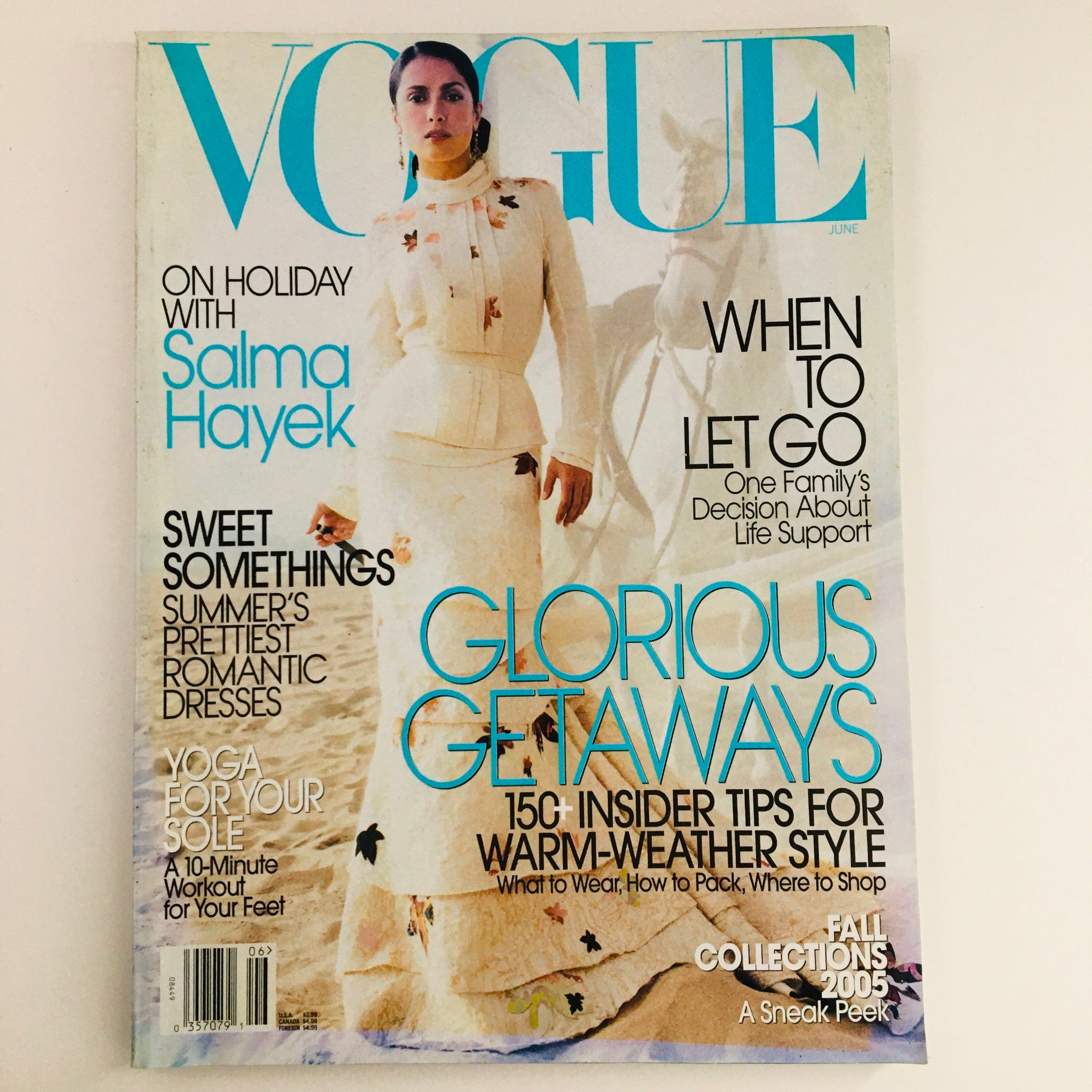 Vogue Magazine June 2005 Mexican-American Actress Salma Hayek, No Label VG