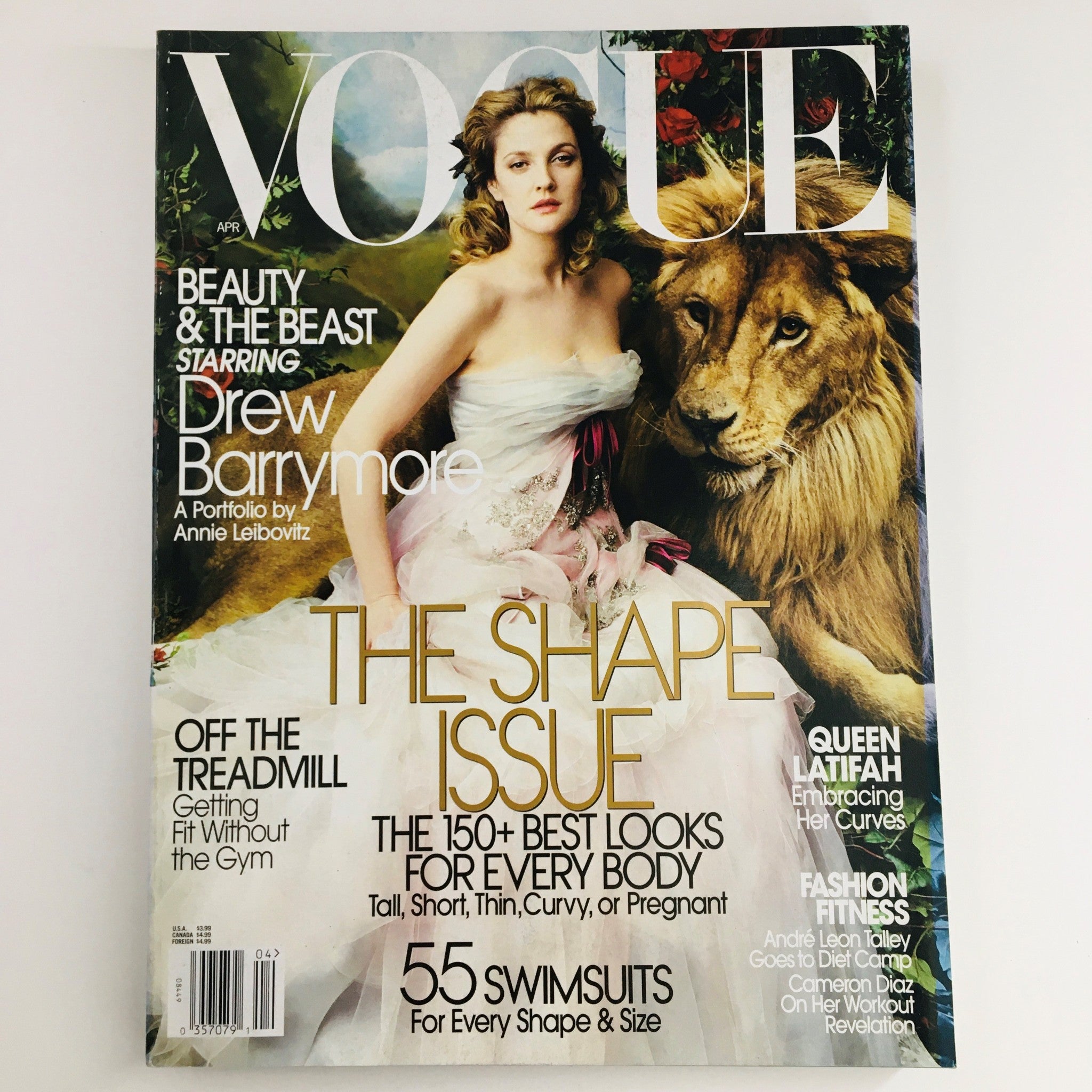 Vogue Magazine April 2005 American Actress Drew Barrymore, No Label VG