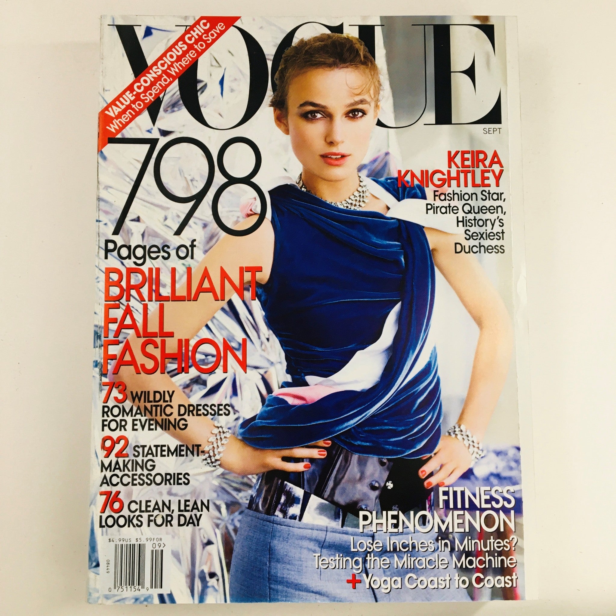 Vogue Magazine September 2008 British Actress Keira Knightley, No Label VG