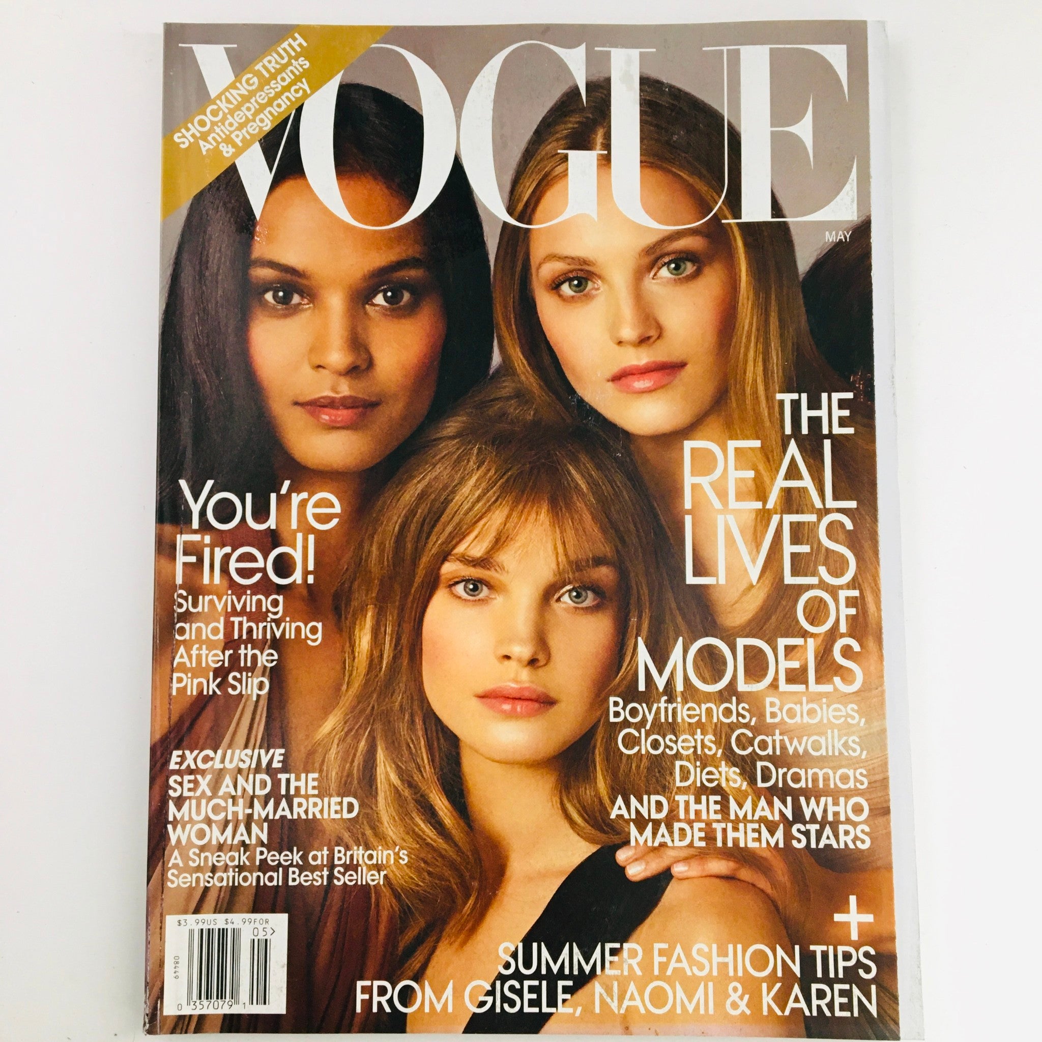 Vogue Magazine May 2009 Model Liya Kebede, Natalia Vodianova & Anna, No Label VG