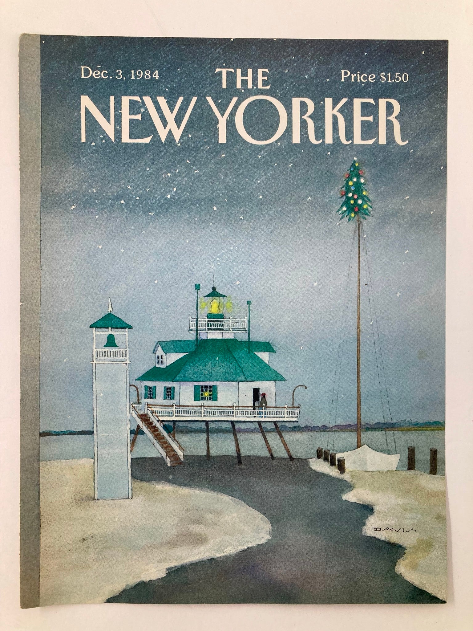 COVER ONLY The New Yorker December 3 1984 Night Watch by Susan Davis No Label