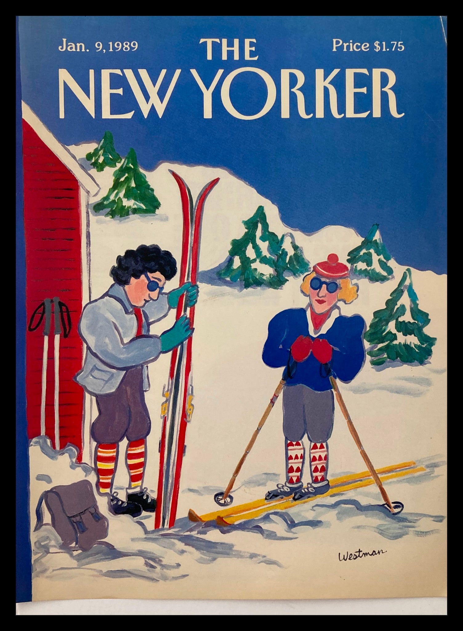 COVER ONLY The New Yorker January 9 1989 Couples by Barbara Westman No Label