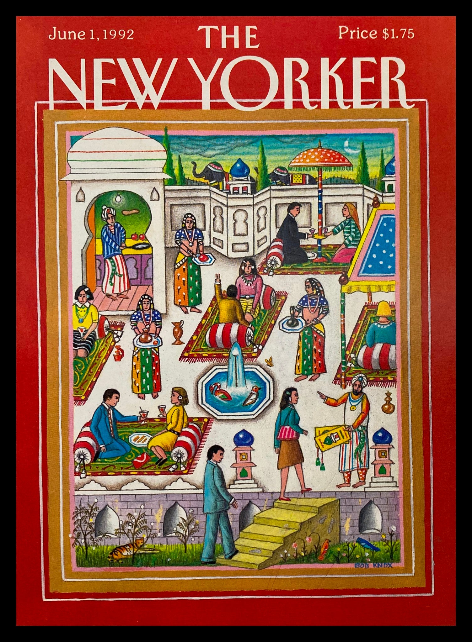 COVER ONLY The New Yorker June 1 1992 India Scene by Bob Knox No Label