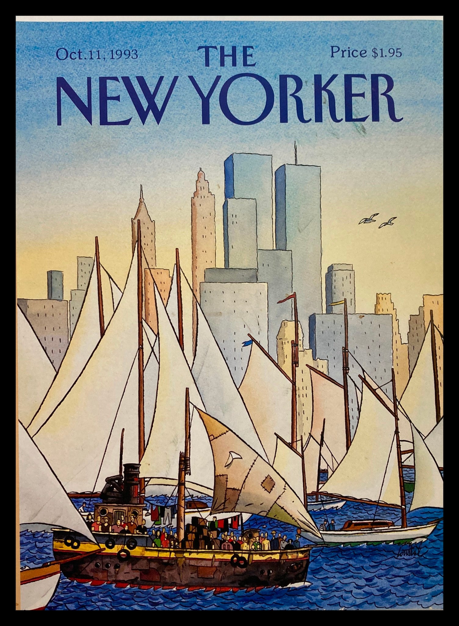 COVER ONLY The New Yorker October 11 1993 Back in the New World by Jack No Label