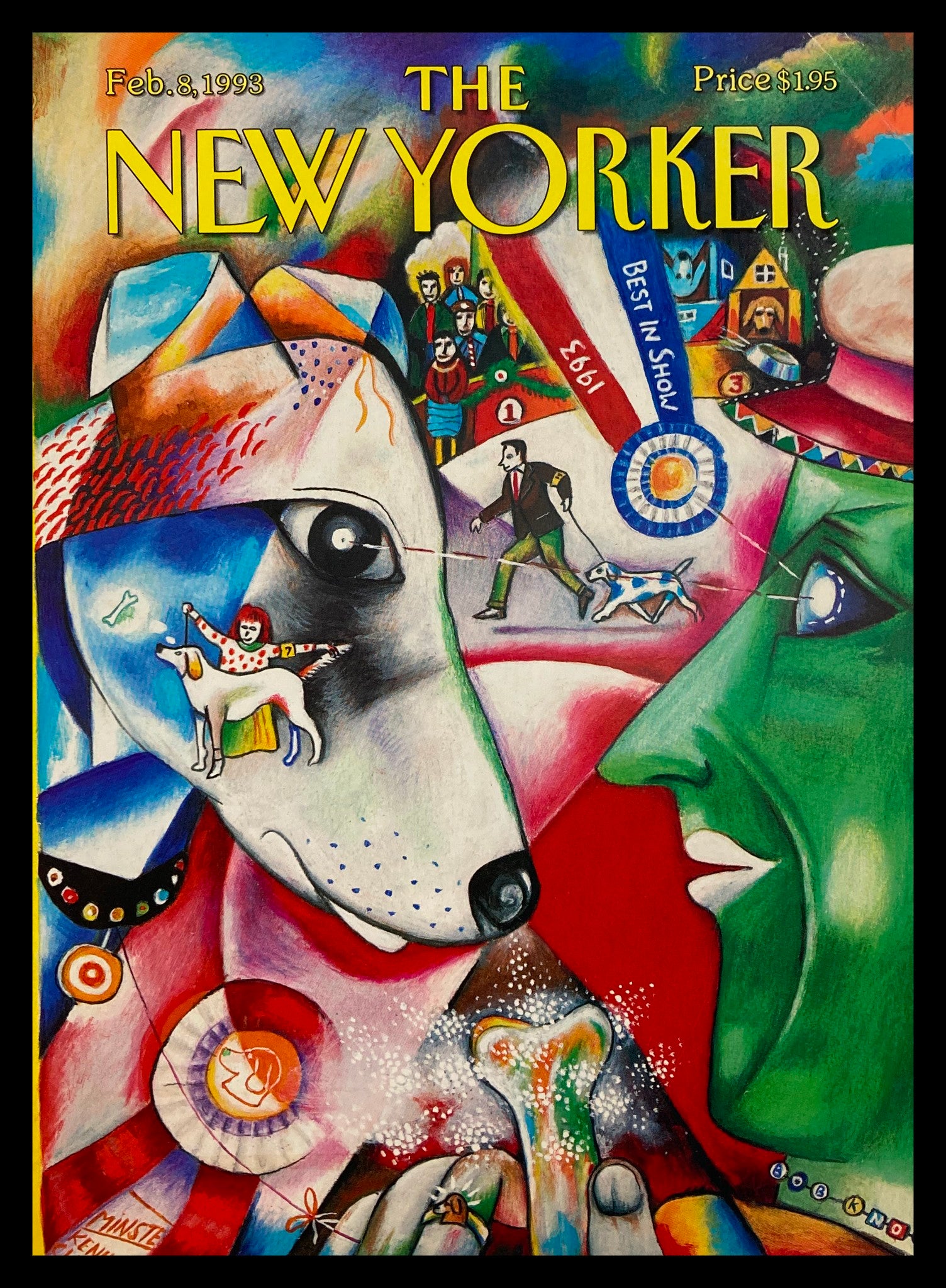 COVER ONLY The New Yorker February 8 1993 Best in Show Dogs by Bob Knox No Label