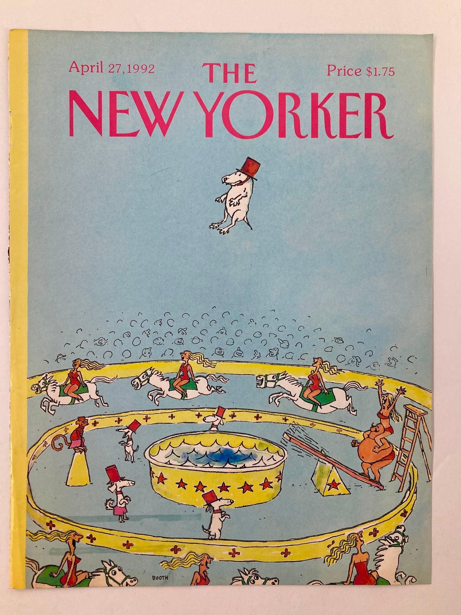 COVER ONLY The New Yorker April 27 1992 Animal Circus Show by George Booth