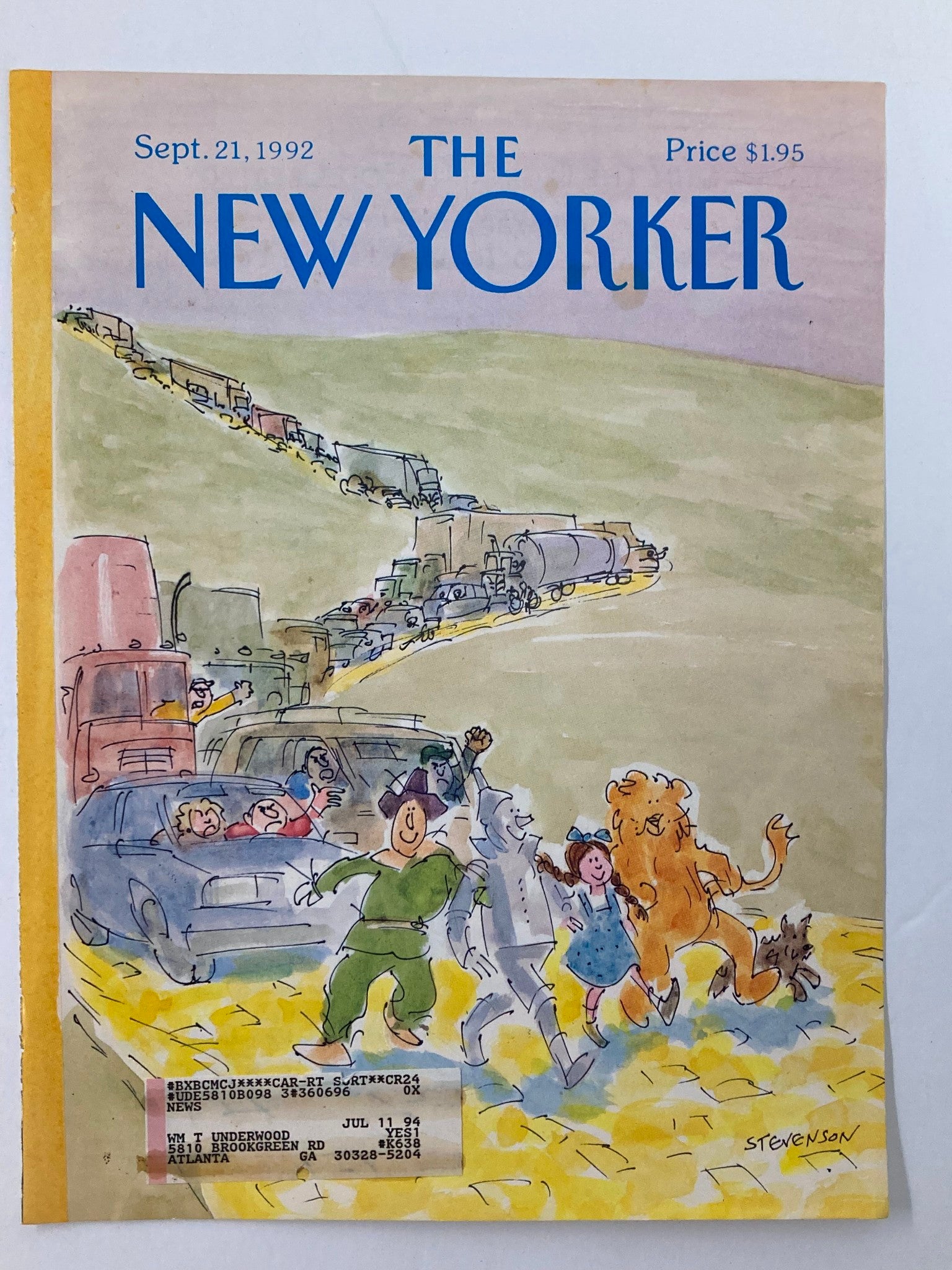 COVER ONLY The New Yorker September 21 1992 Wizard of Oz Cast by James Stevenson