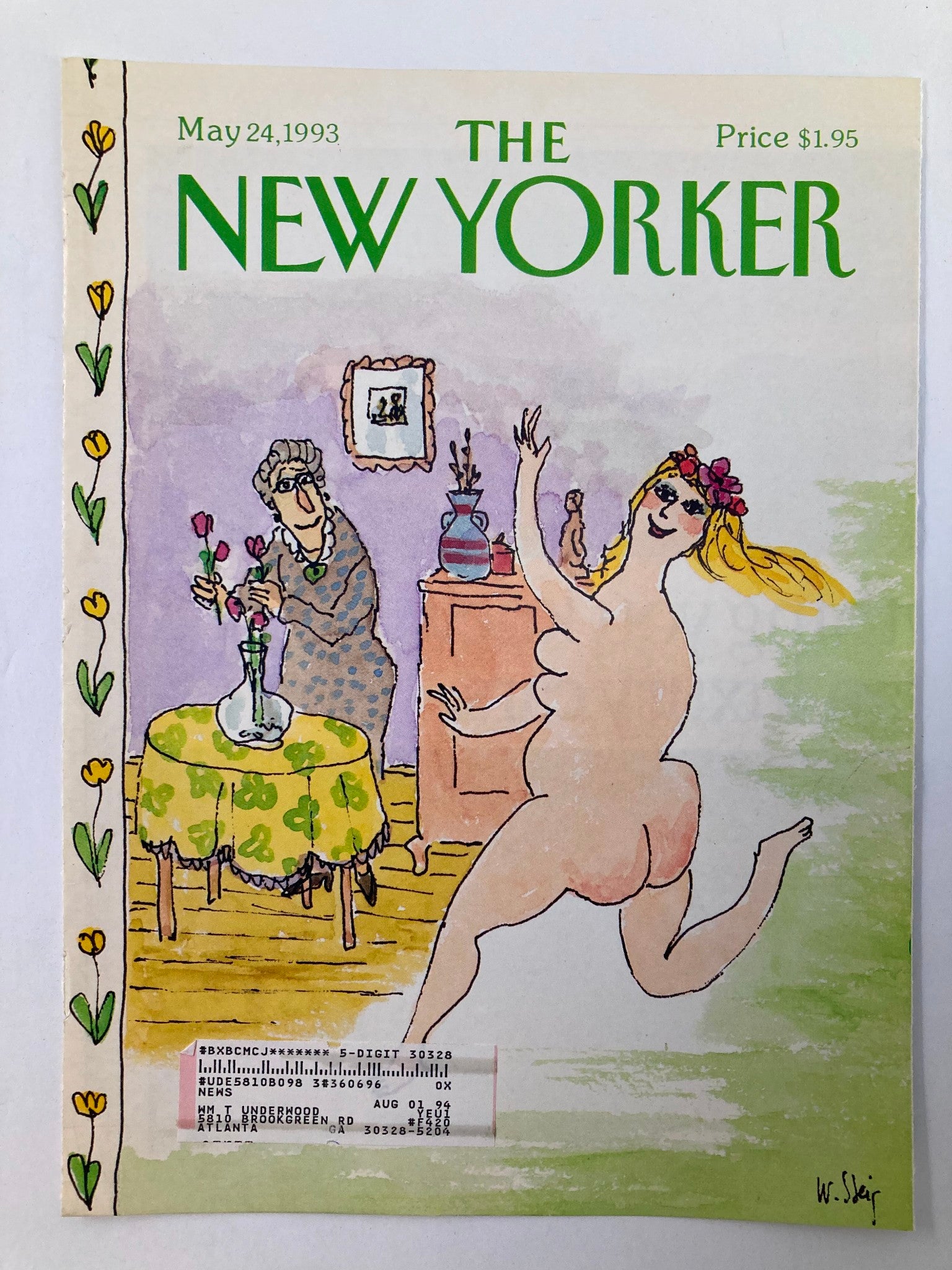 COVER ONLY The New Yorker May 24 1993 A la Recherchu du Printemps by Will Steig