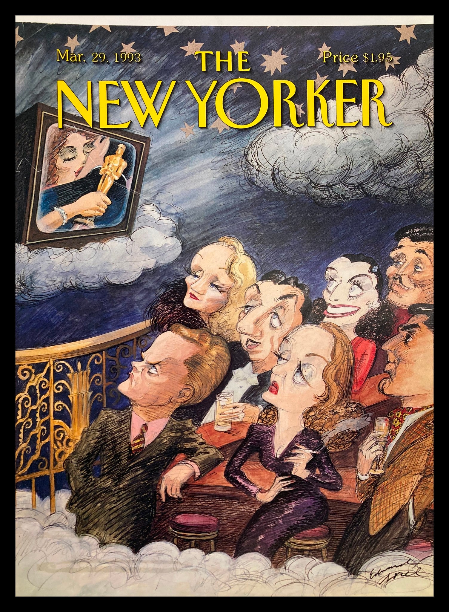 COVER ONLY The New Yorker March 29 1993 Starry Night by Edward Sorel