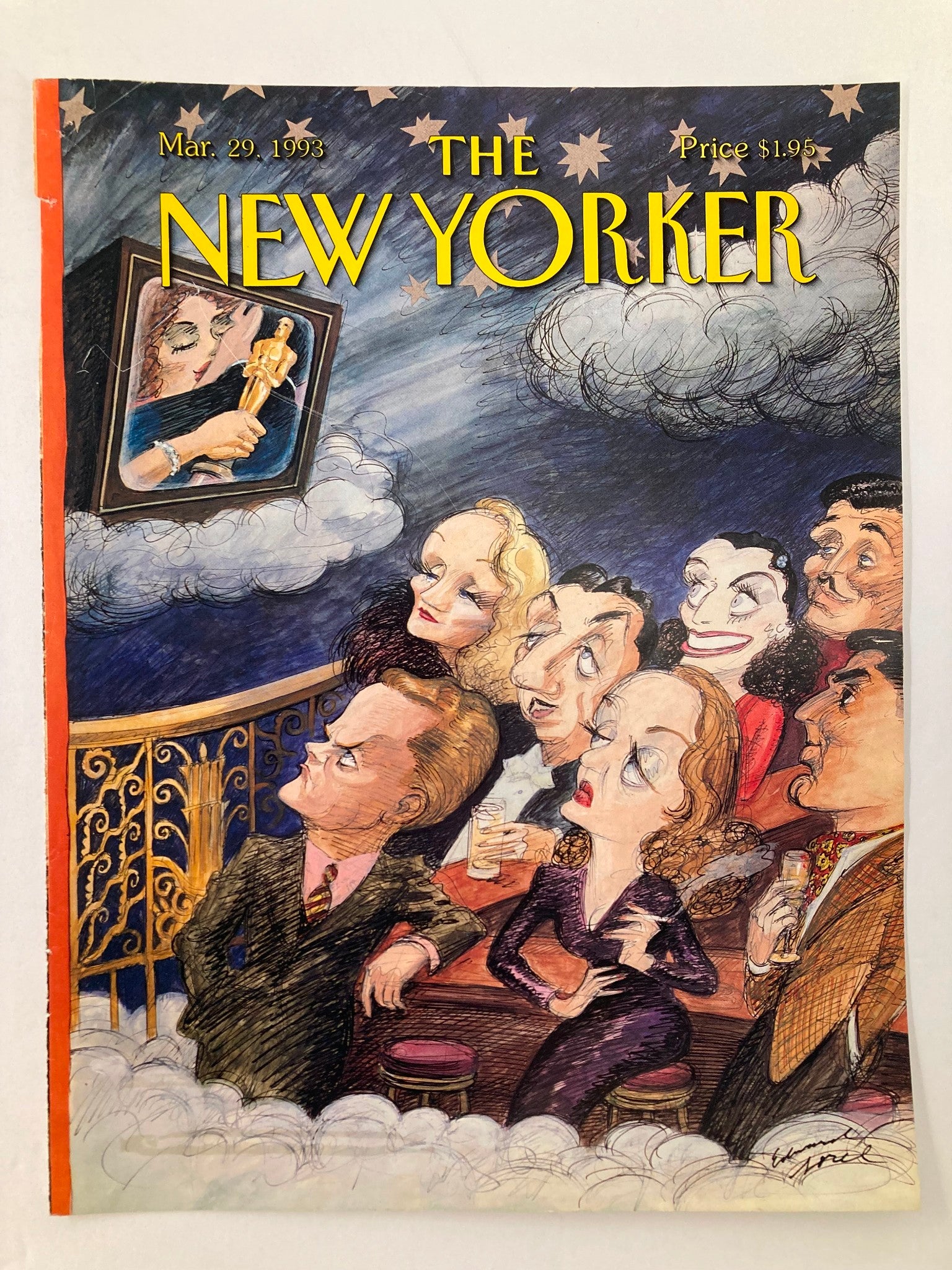 COVER ONLY The New Yorker March 29 1993 Starry Night by Edward Sorel