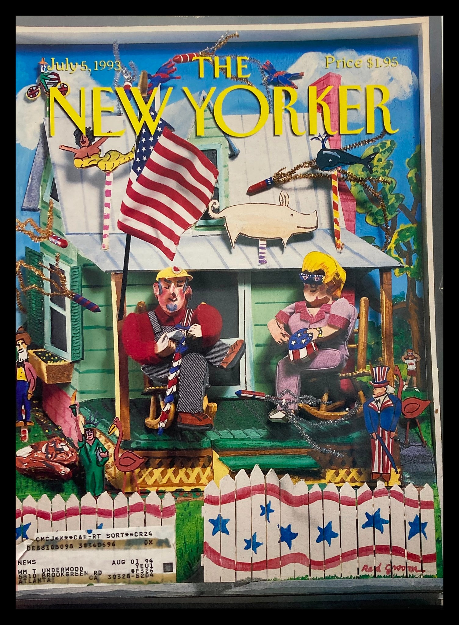 COVER ONLY The New Yorker July 5 1993 The Glorious Fourth by Red Grooms