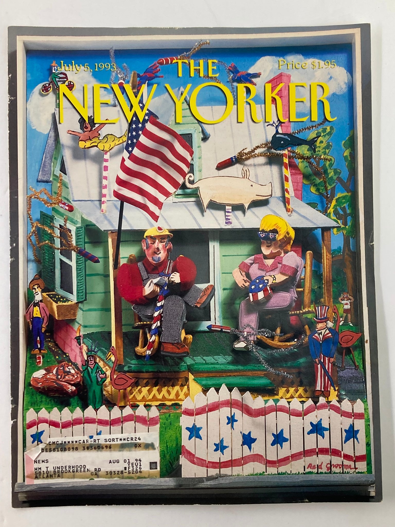 COVER ONLY The New Yorker July 5 1993 The Glorious Fourth by Red Grooms