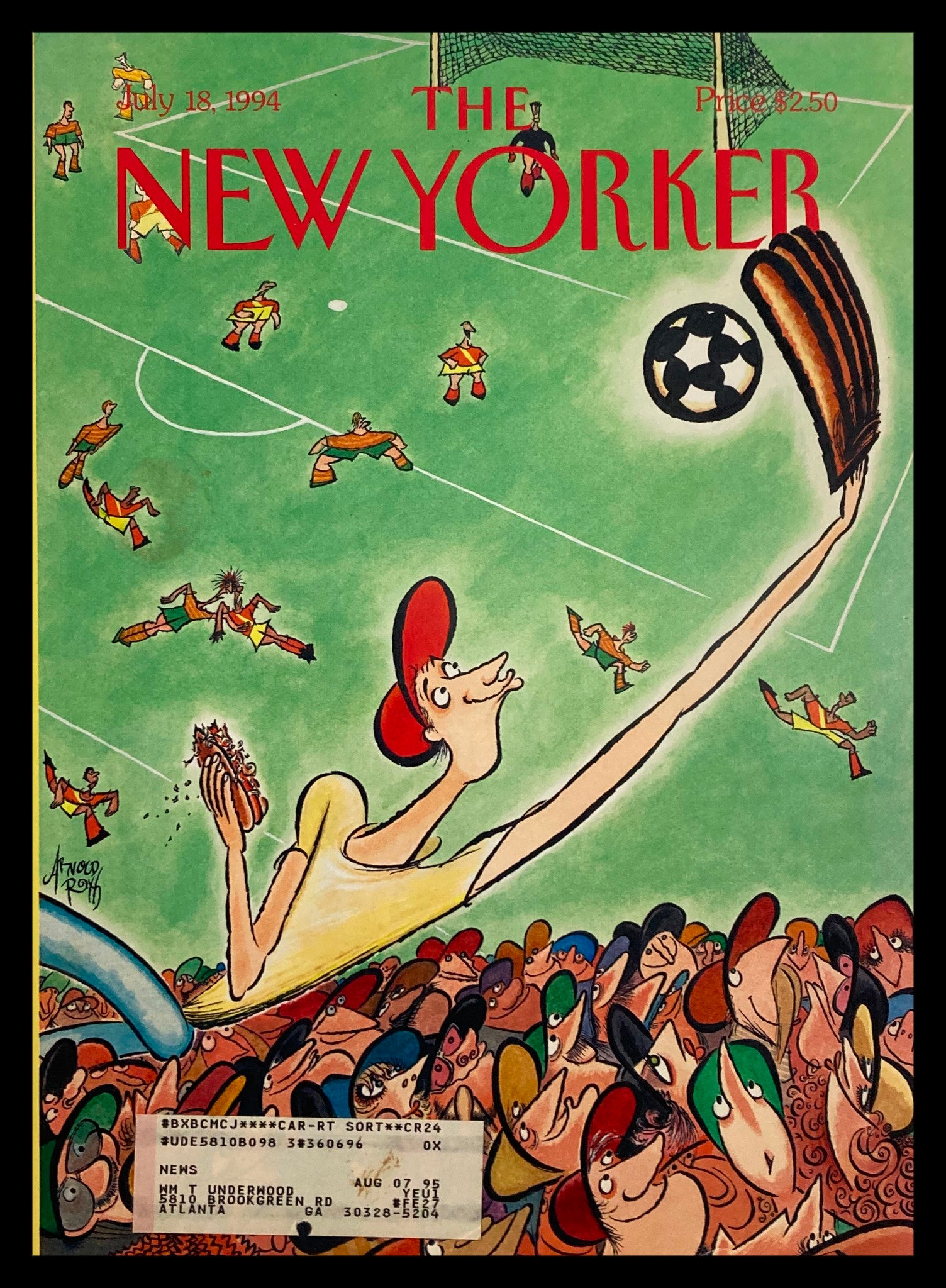 COVER ONLY The New Yorker July 18 1994 Homerun by Arnold Roth