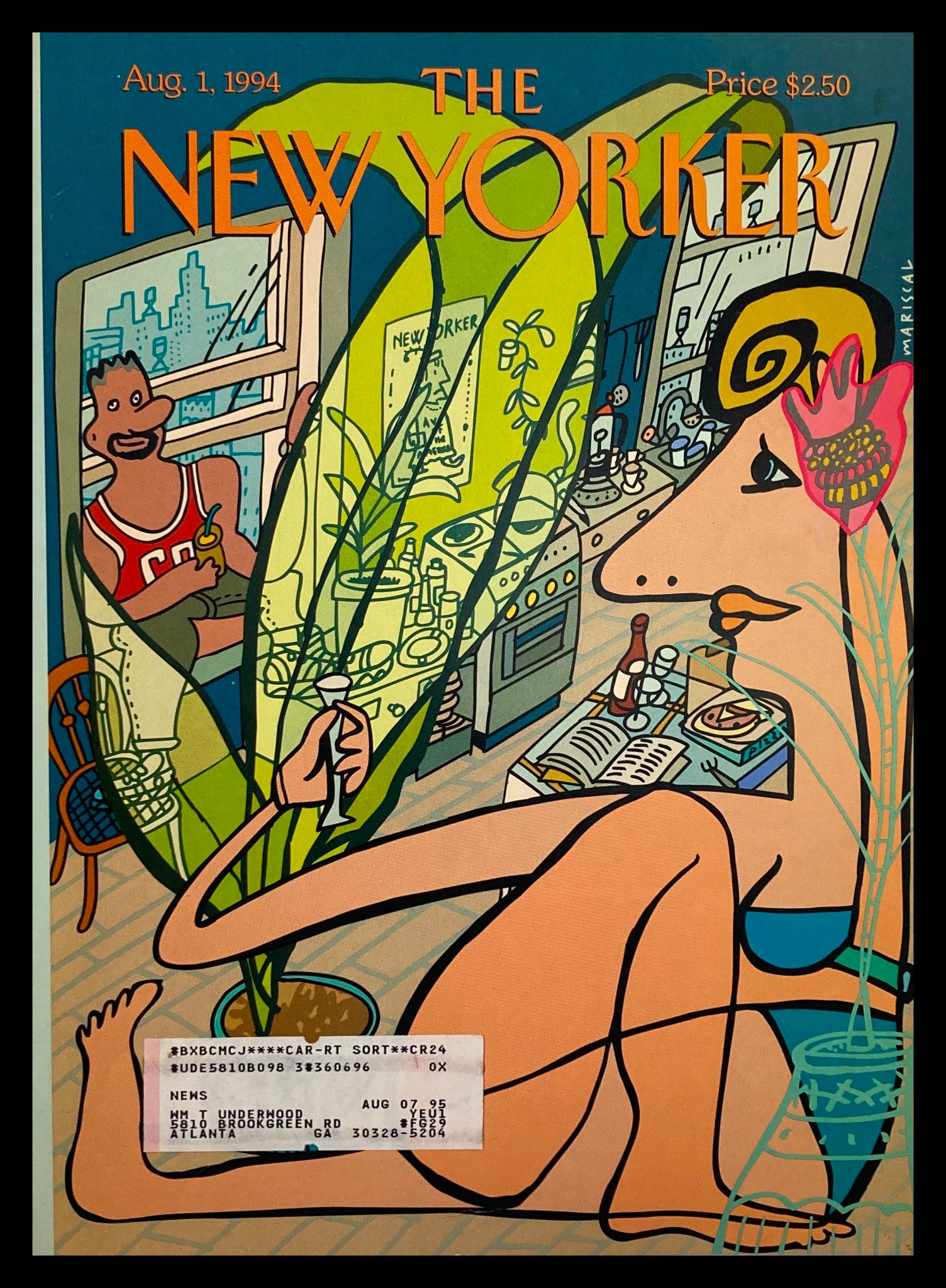 COVER ONLY The New Yorker August 1 1994 Loft Life by Javier Mariscal