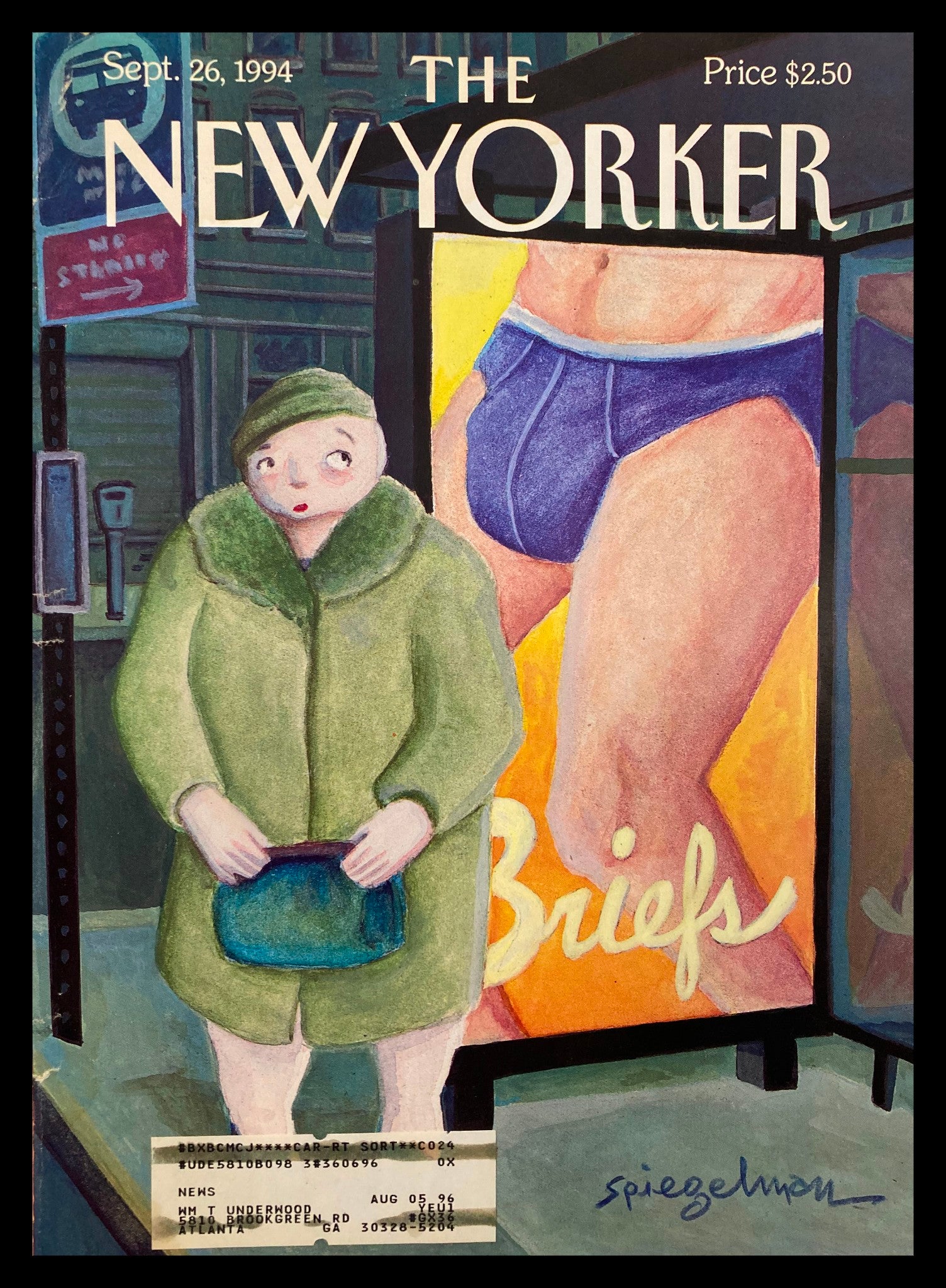 COVER ONLY The New Yorker September 26 1994 Brief Encounter by Art Spiegelman