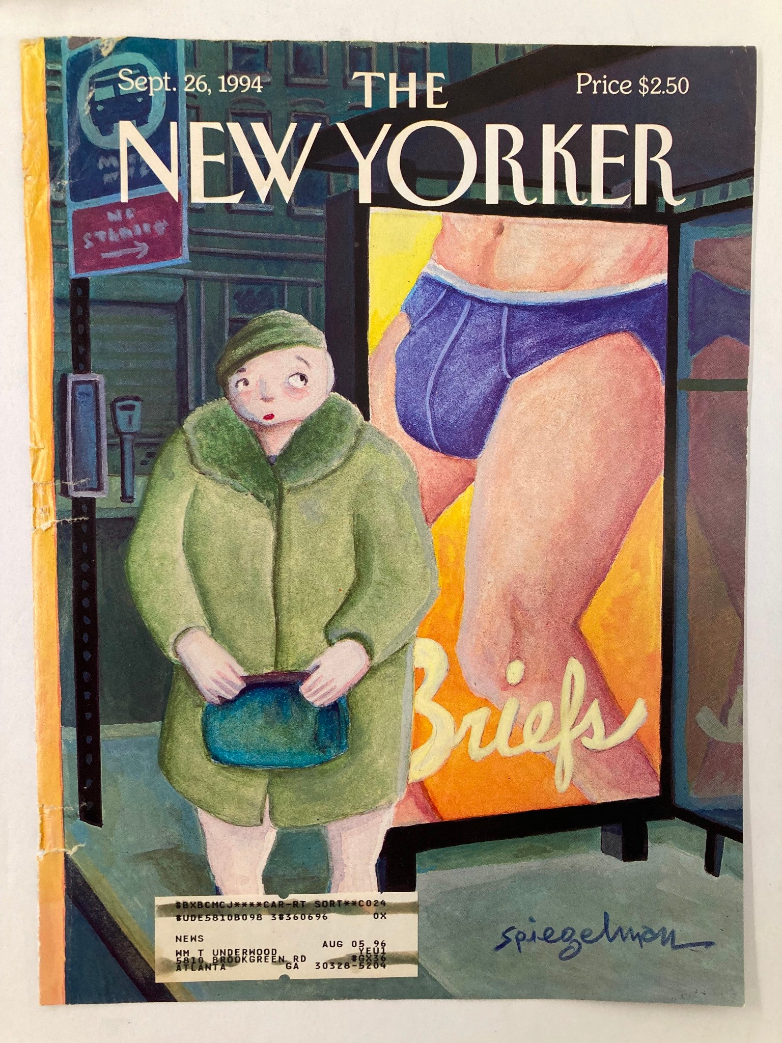 COVER ONLY The New Yorker September 26 1994 Brief Encounter by Art Spiegelman