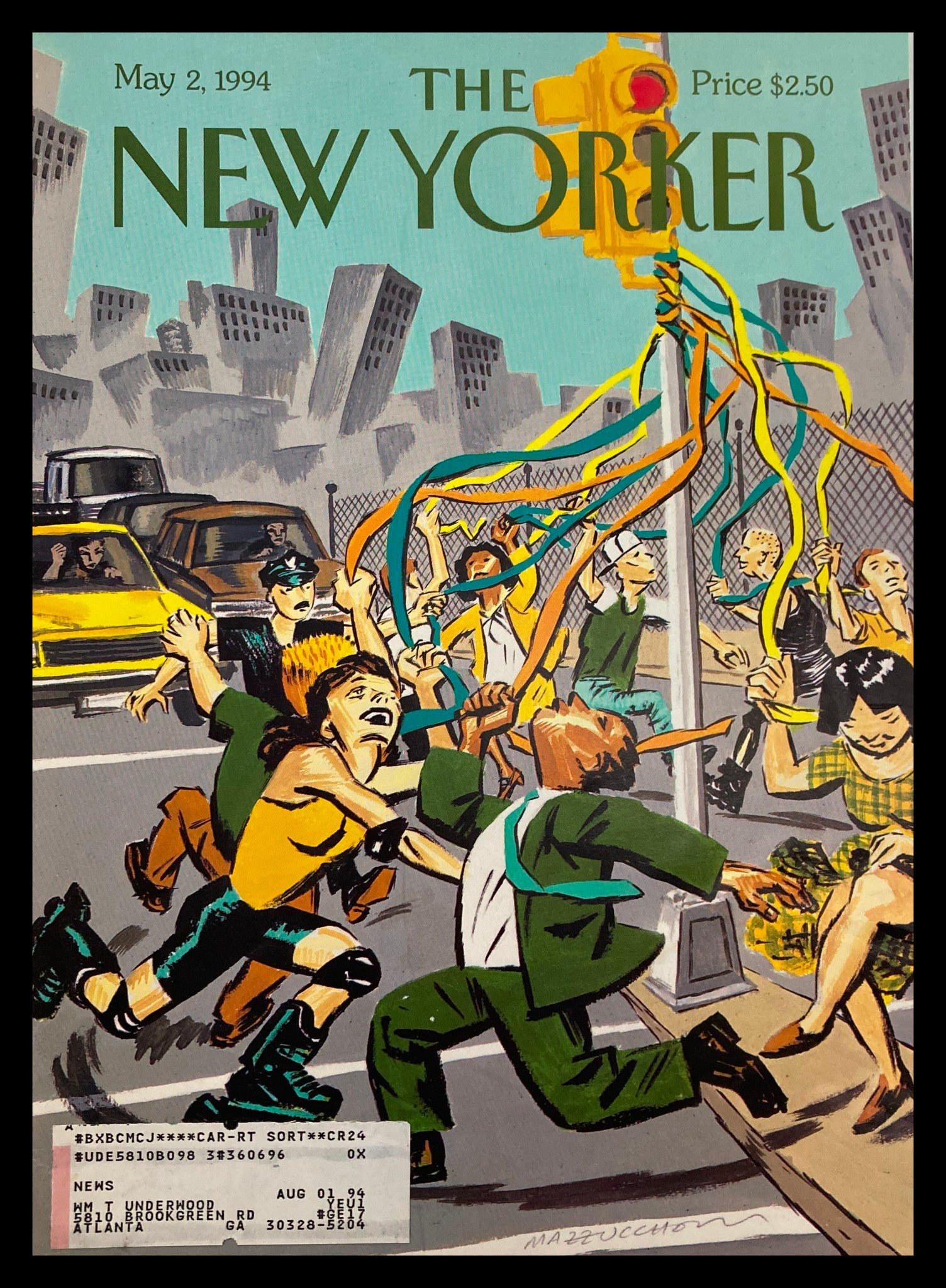 COVER ONLY The New Yorker May 2 1994 May Day by David Mazzuchelli