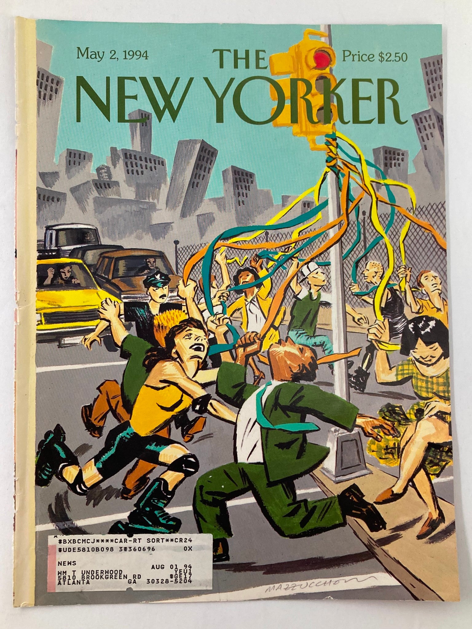 COVER ONLY The New Yorker May 2 1994 May Day by David Mazzuchelli