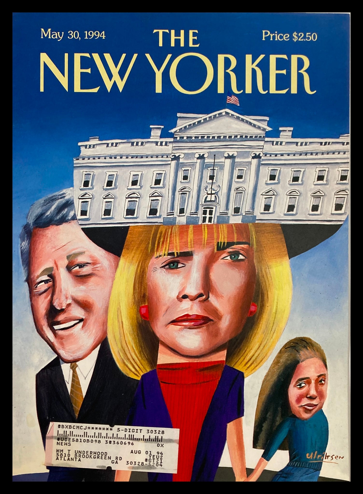 COVER ONLY The New Yorker May 30 1994 The Clintons by Mark Ulriksen