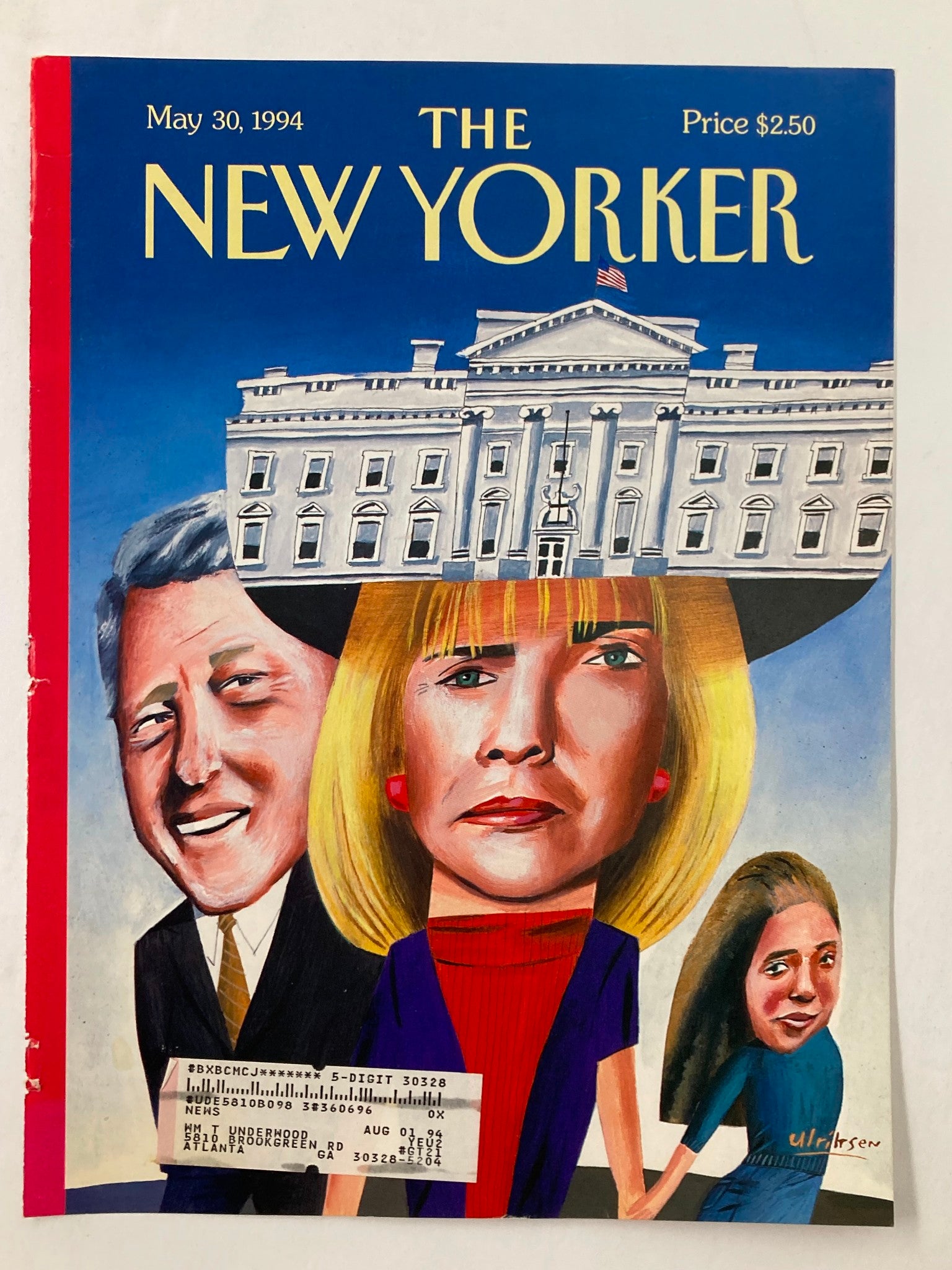 COVER ONLY The New Yorker May 30 1994 The Clintons by Mark Ulriksen