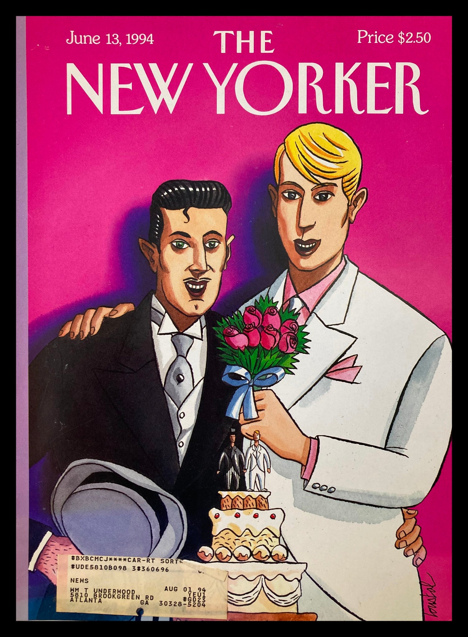 COVER ONLY The New Yorker June 13 1994 June Grooms by Jacques de Loustal