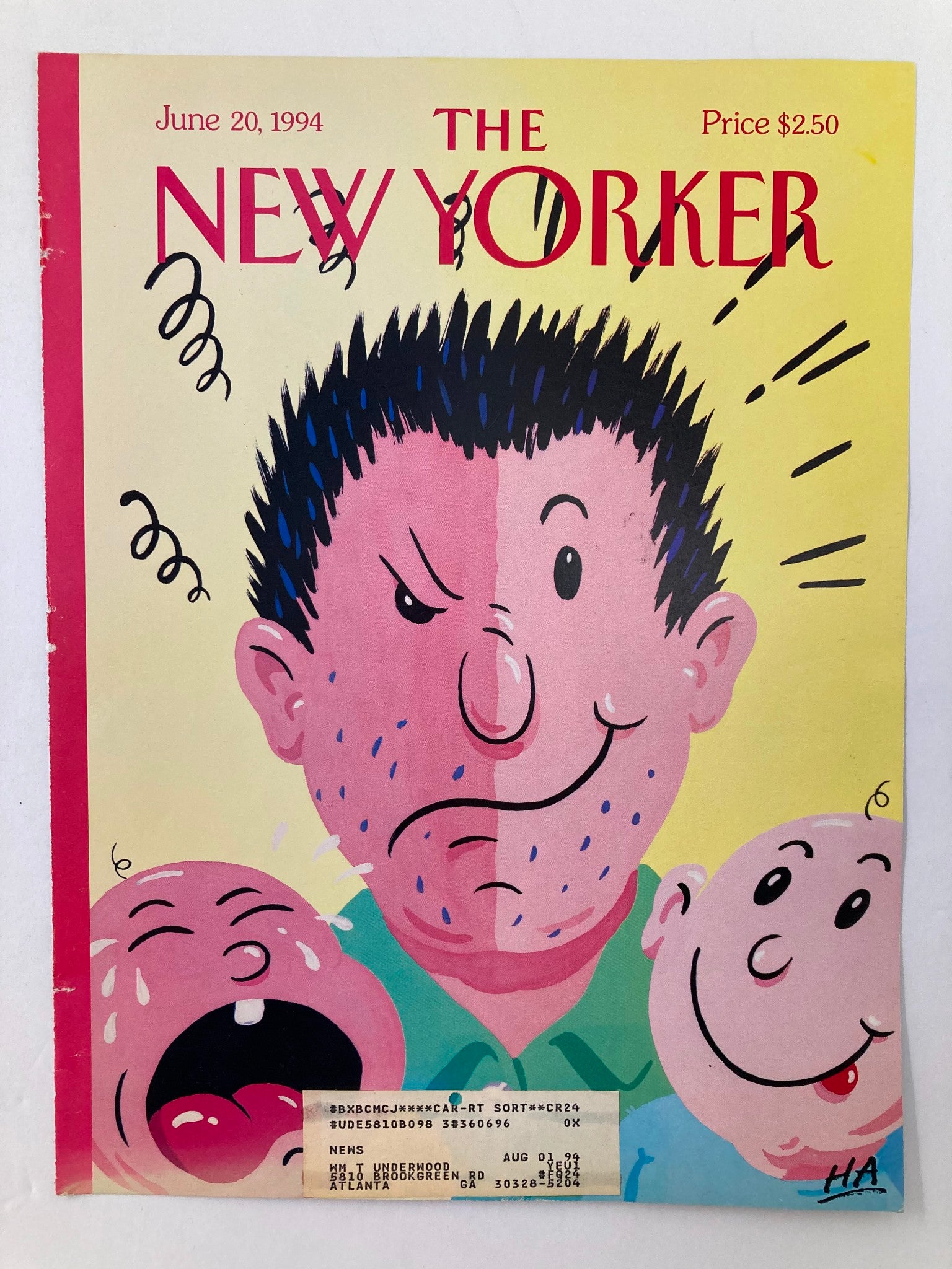 COVER ONLY The New Yorker June 20 1994 Father's Day by Bob "HA" Zoell