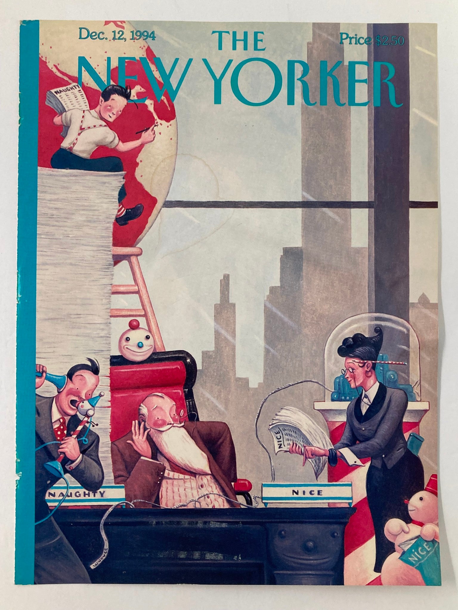 COVER ONLY The New Yorker December 12 1994 Santa Claus in Town William Joyce