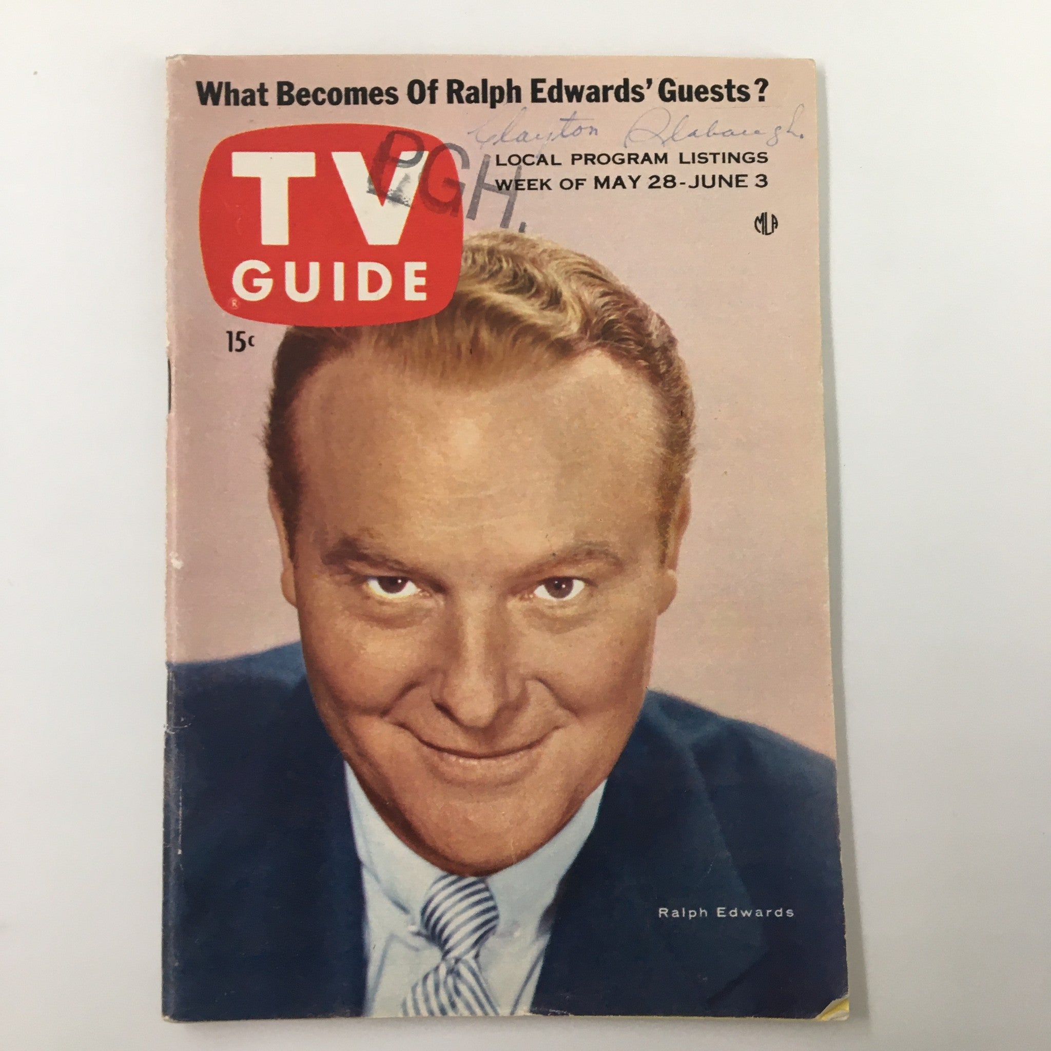 TV Guide Magazine May 28 1955 Ralph Edwards Pittsburgh Edition No Label