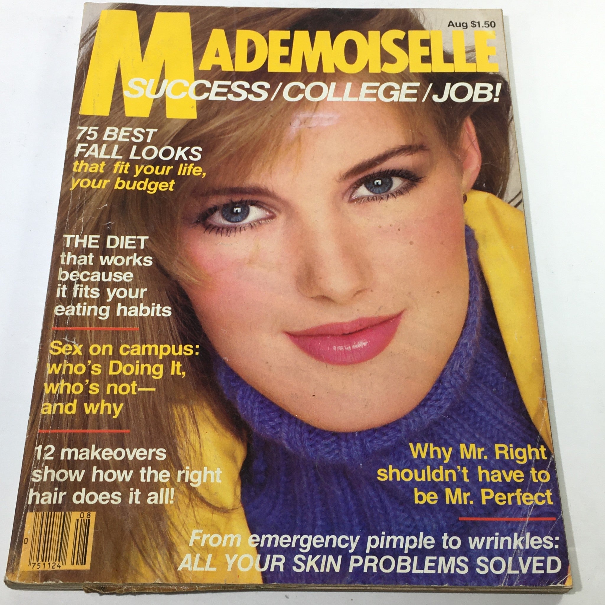 VTG Mademoiselle Magazine: August 1980 - Success/College/Job - No Label