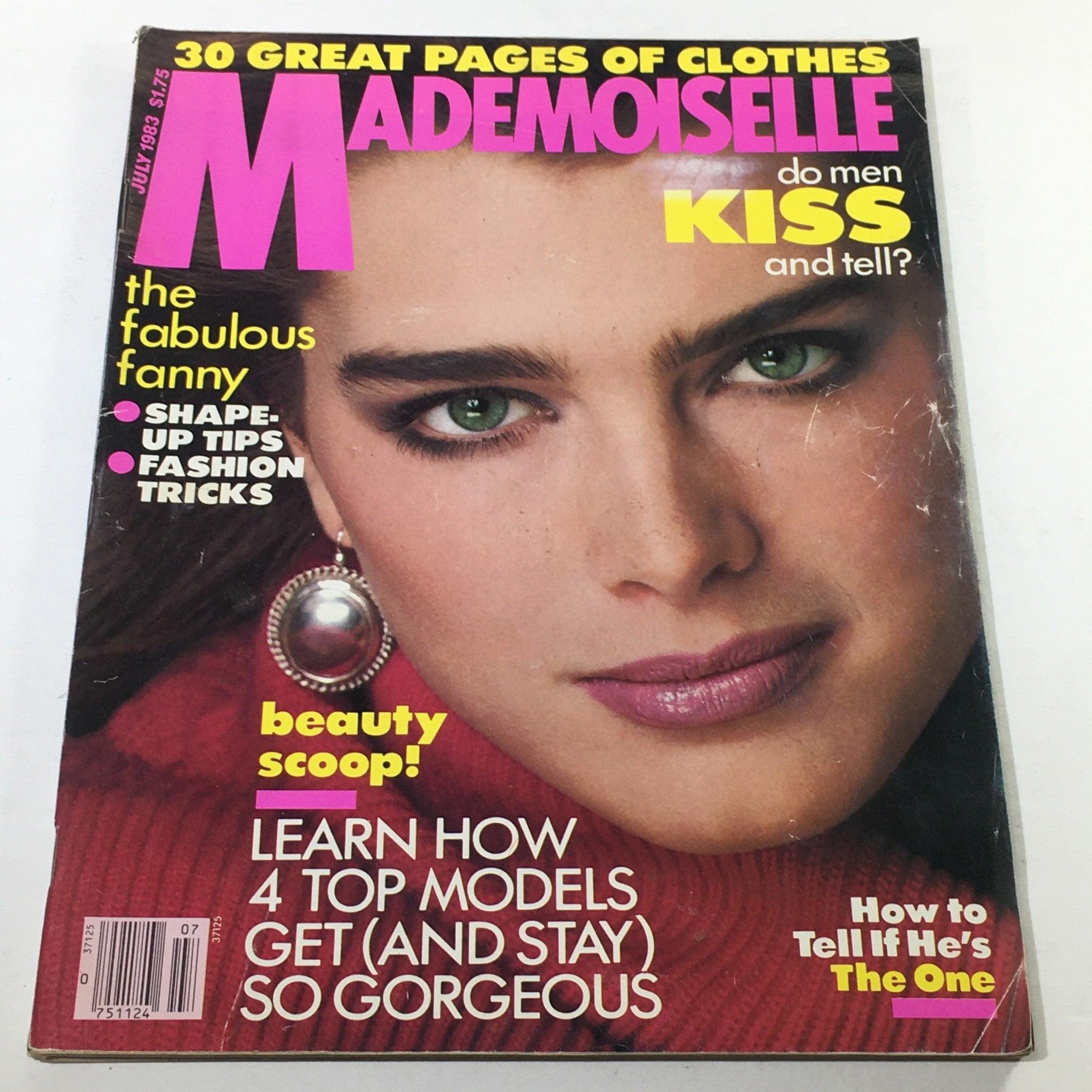 VTG Mademoiselle Magazine: July 1983 - Brooke Shields Cover - No Label/Newsstand