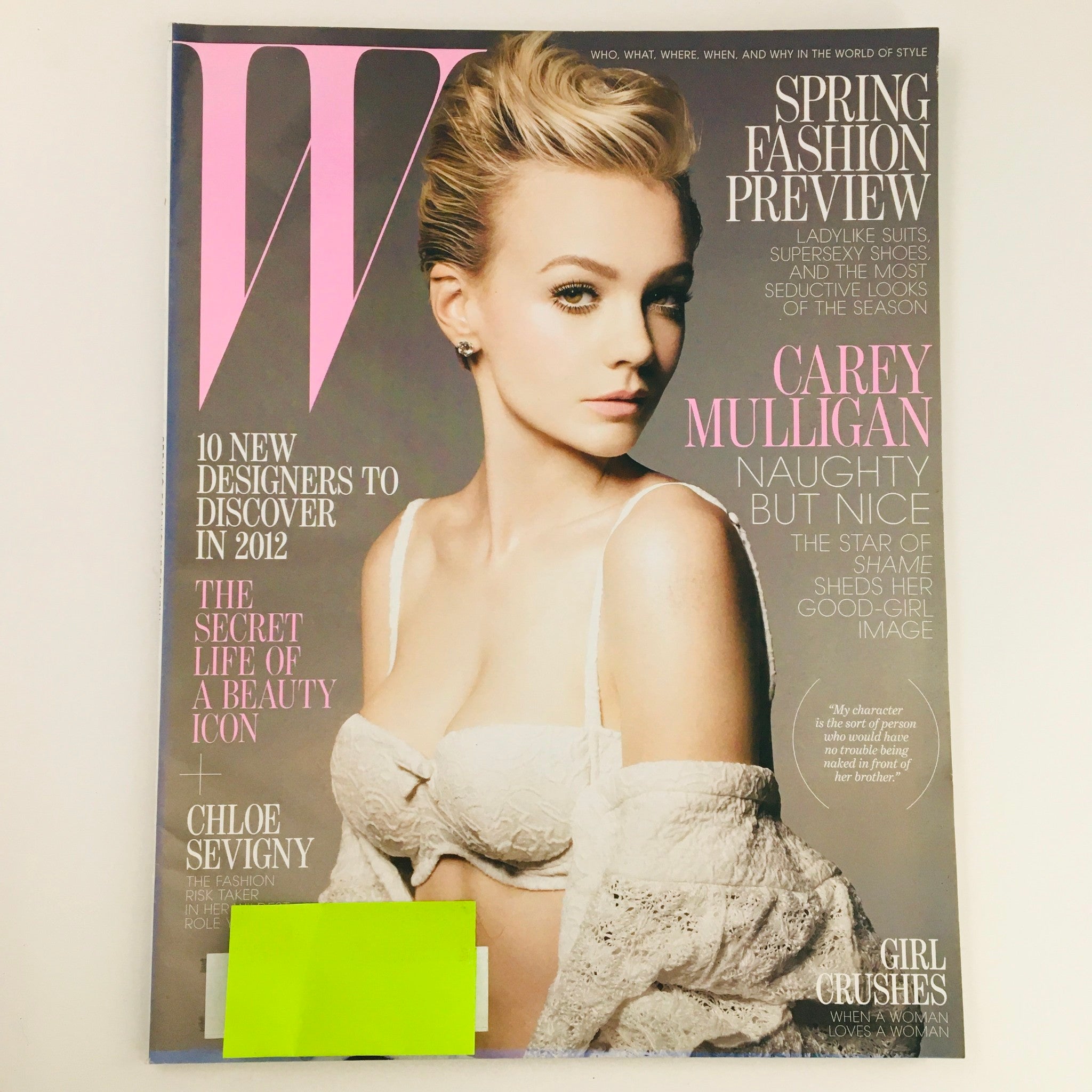 W Magazine January 2012 English Actress Carey Mulligan Naughty But Nice, VG