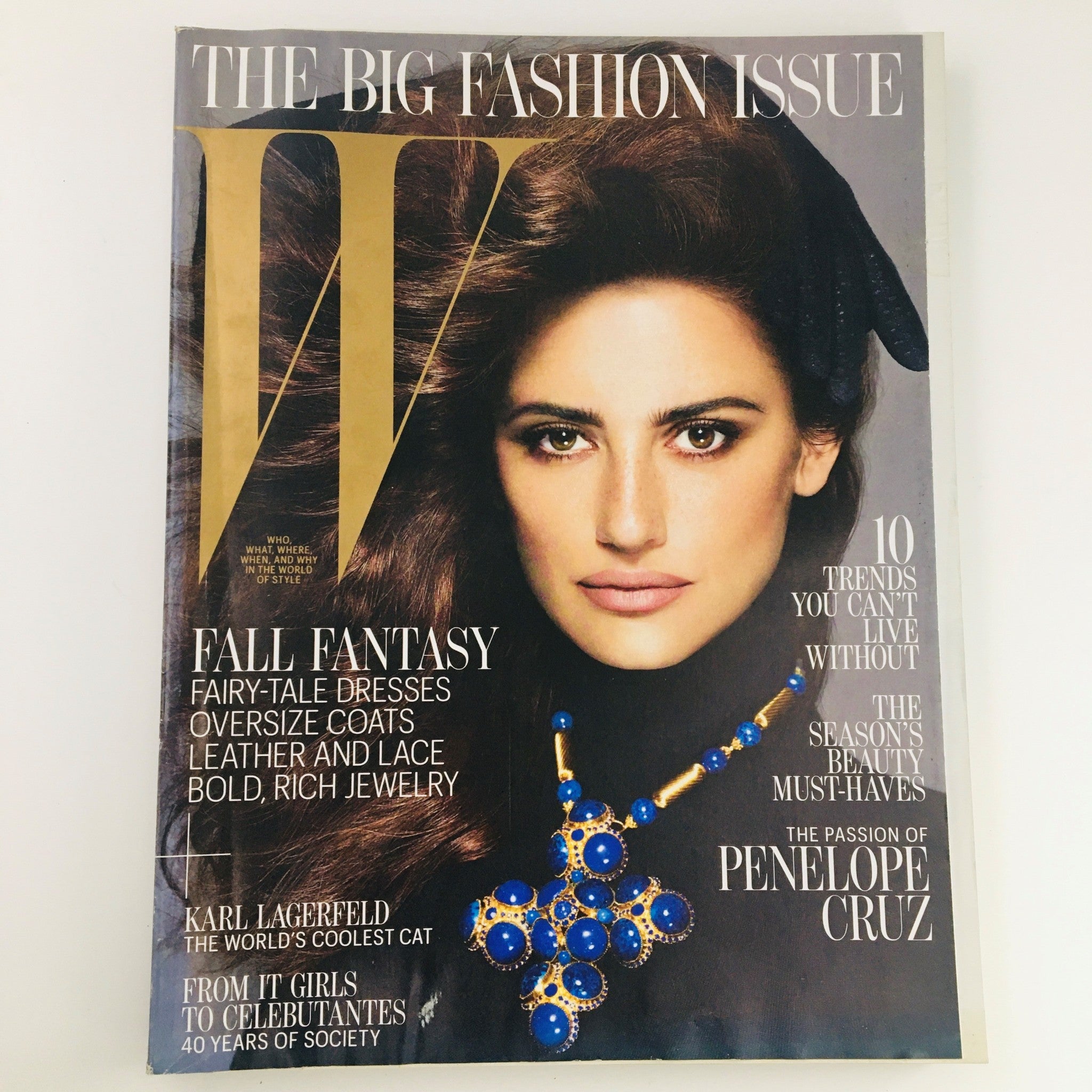 W Magazine September 2012 Actress Penélope Cruz in The Big Fashion Issue, VG