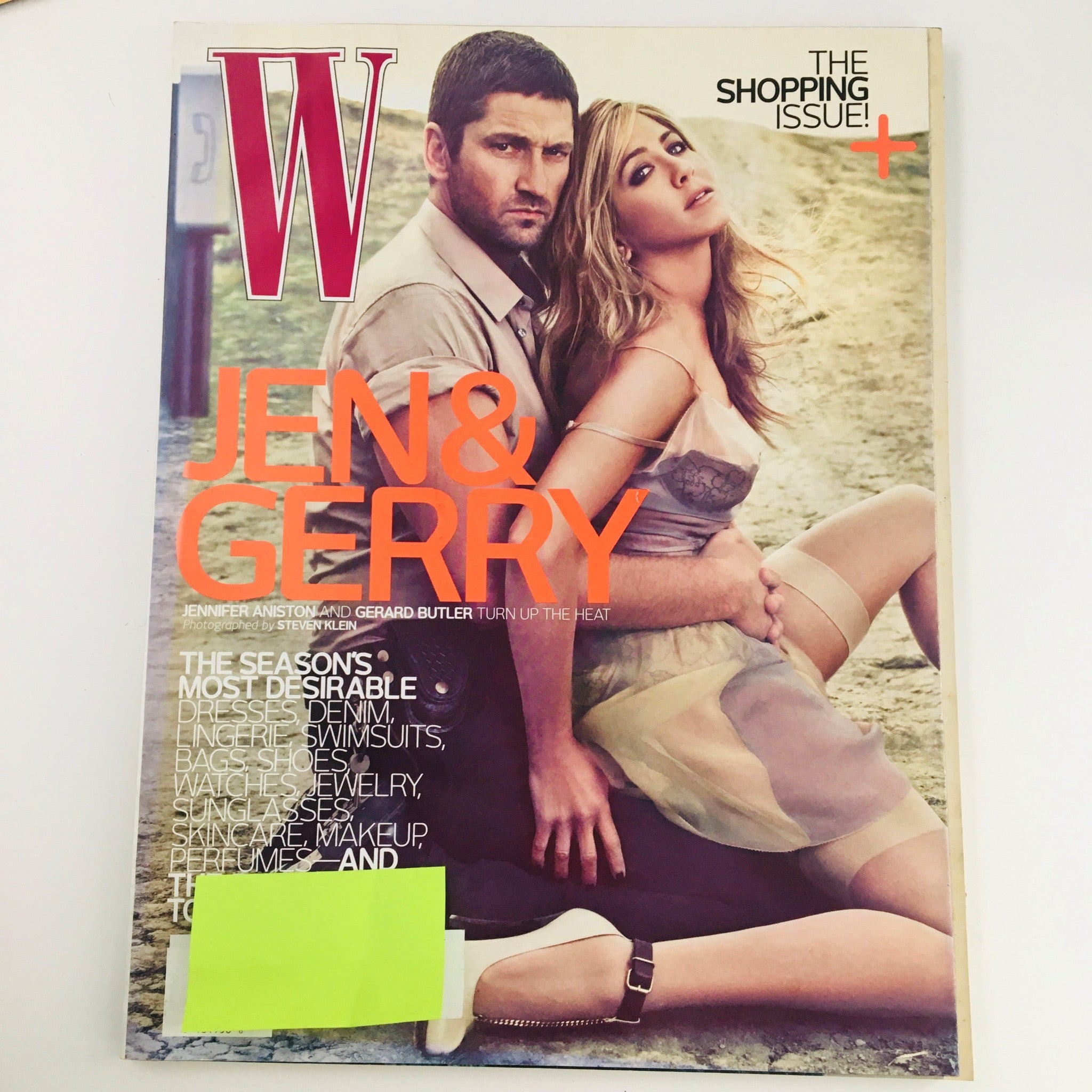 W Magazine April 2010 Jennifer Aniston & Gerard Butler Friends with Benefits, VG