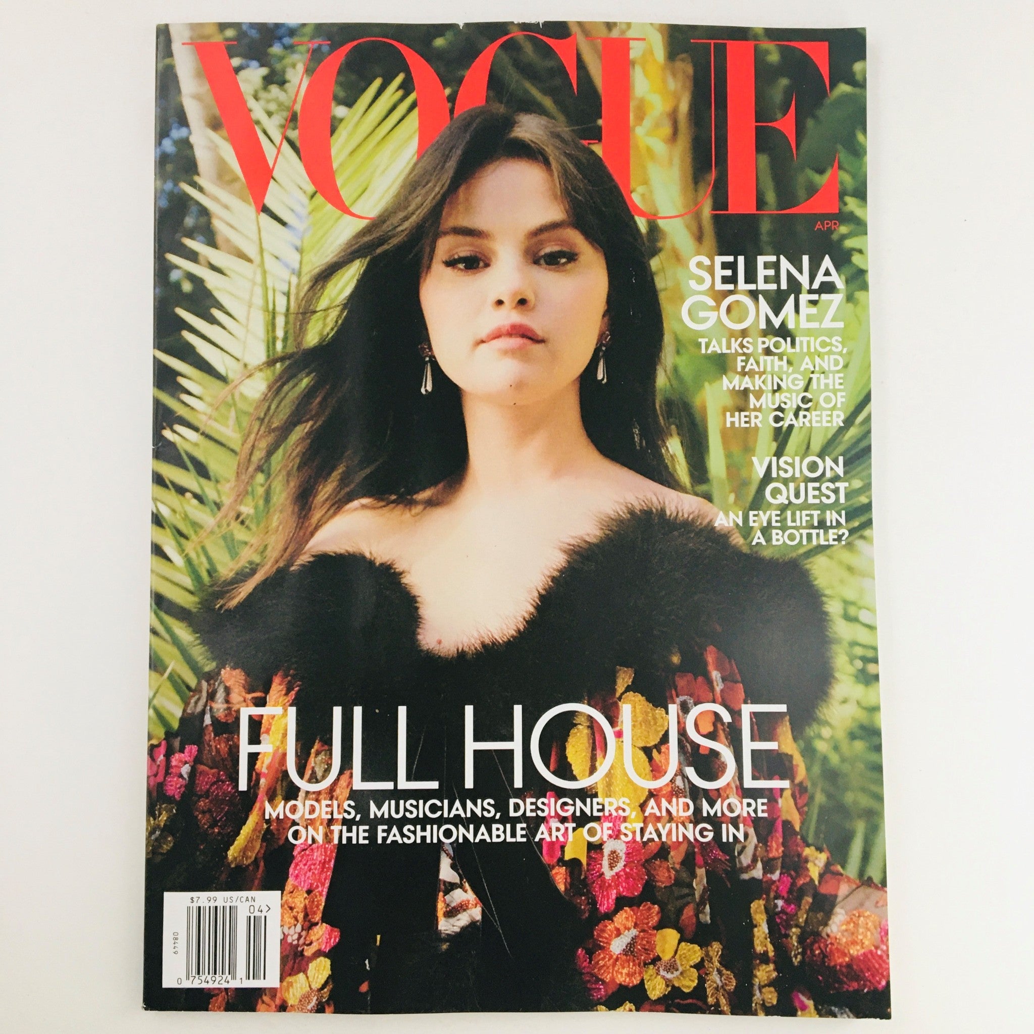 Vogue Magazine April 2021 American Singer Selena Gomez Full House, No Label VG