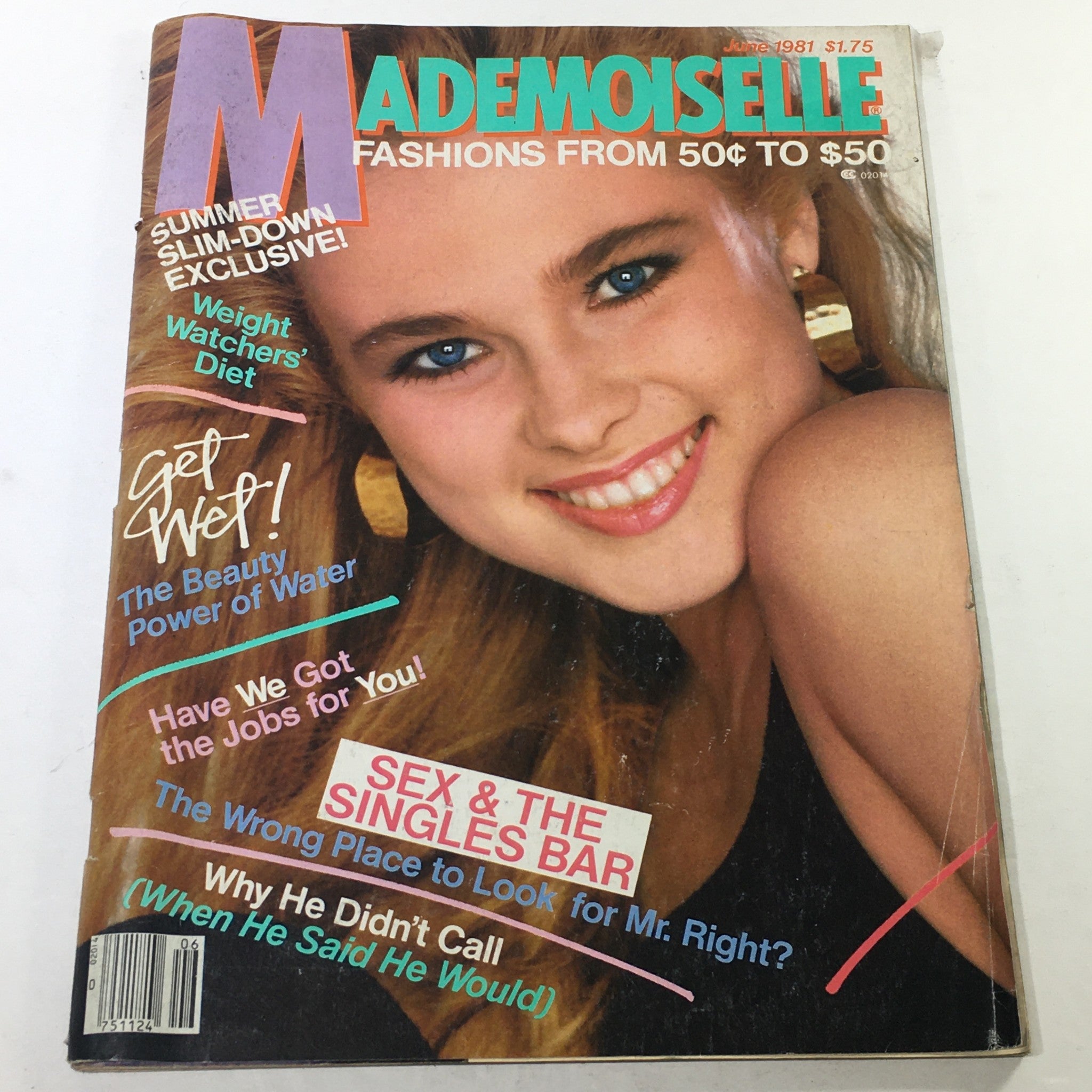 VTG Mademoiselle Magazine: June 1981 - Summer Exclusive Cover No Label/Newsstand